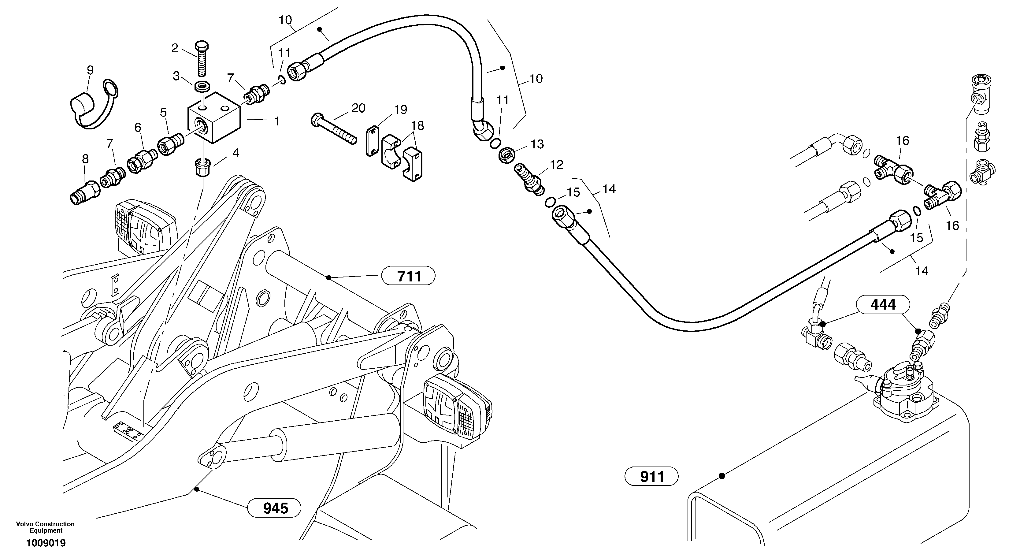 Leakage line - Option — volvo parts diagram