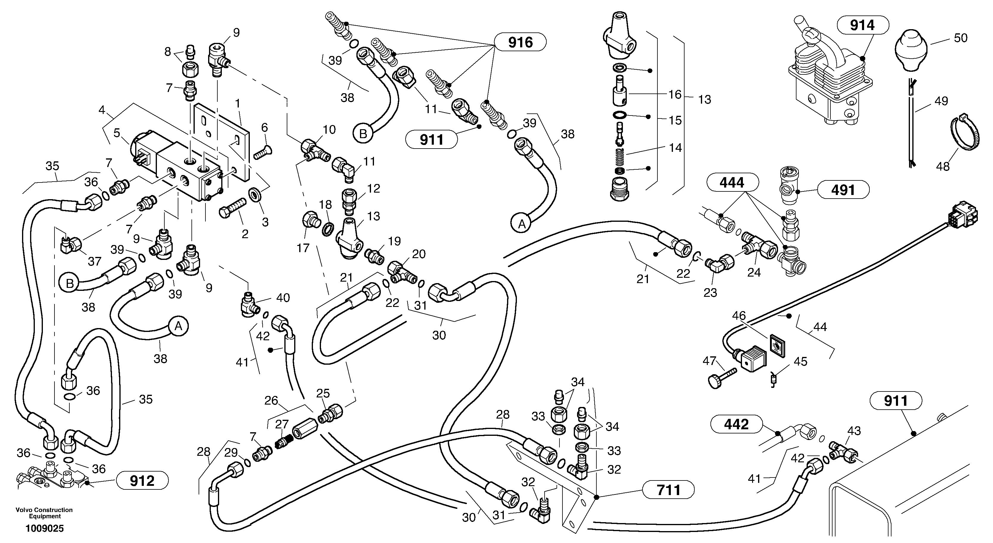 Hammer hydraulics — volvo parts diagram