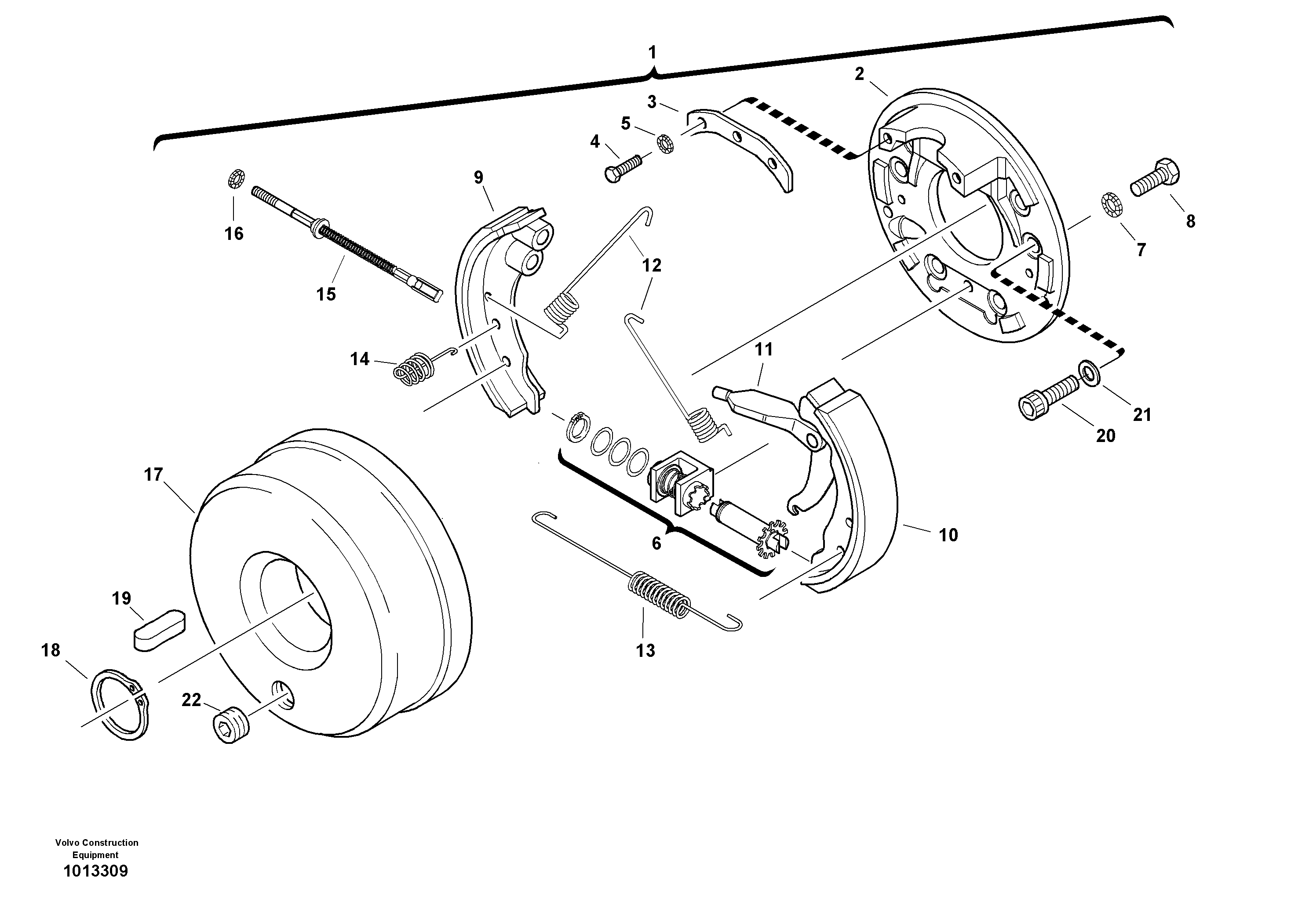 Parking brake — volvo parts diagram