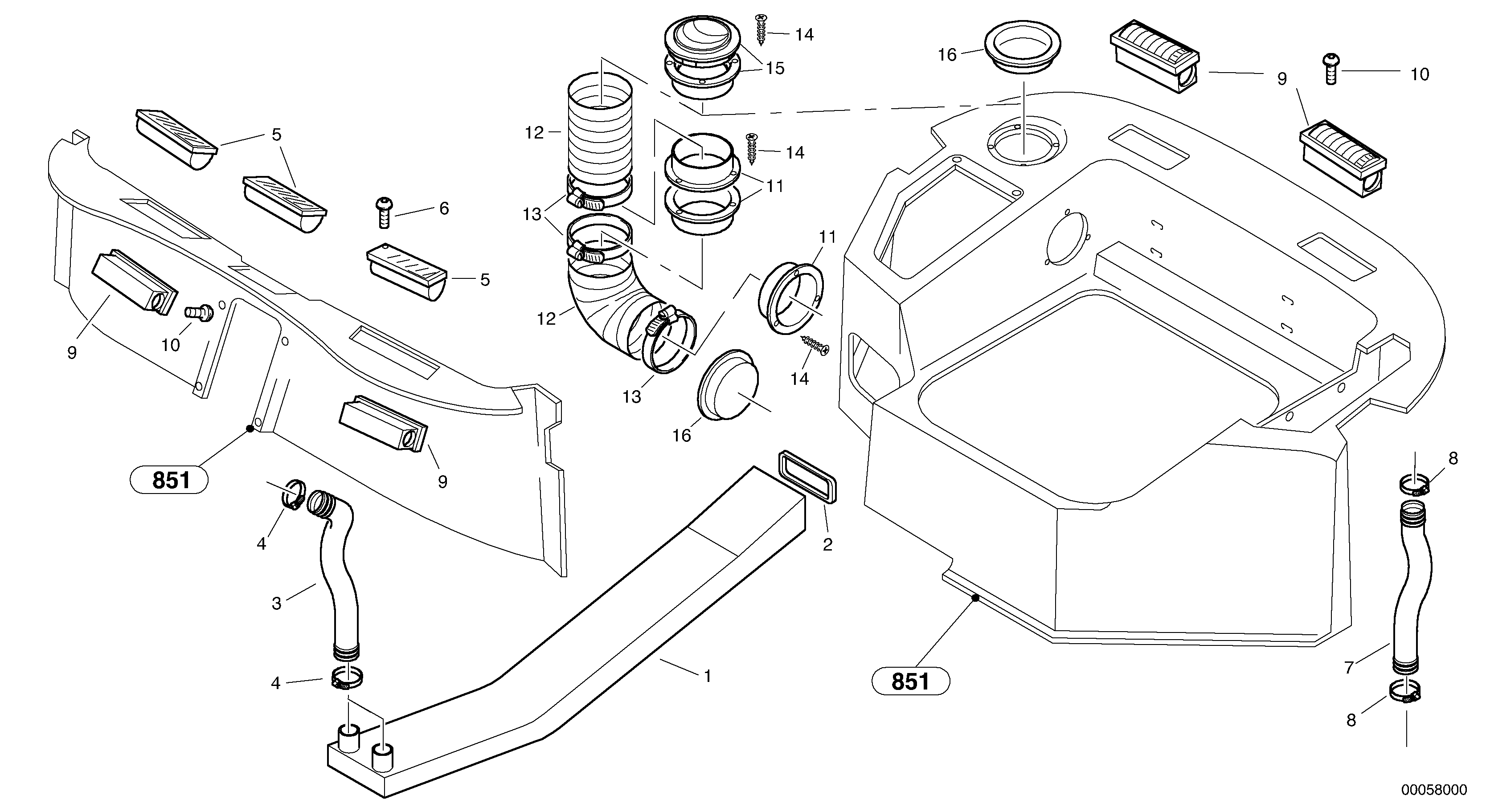 Air guide — volvo parts diagram