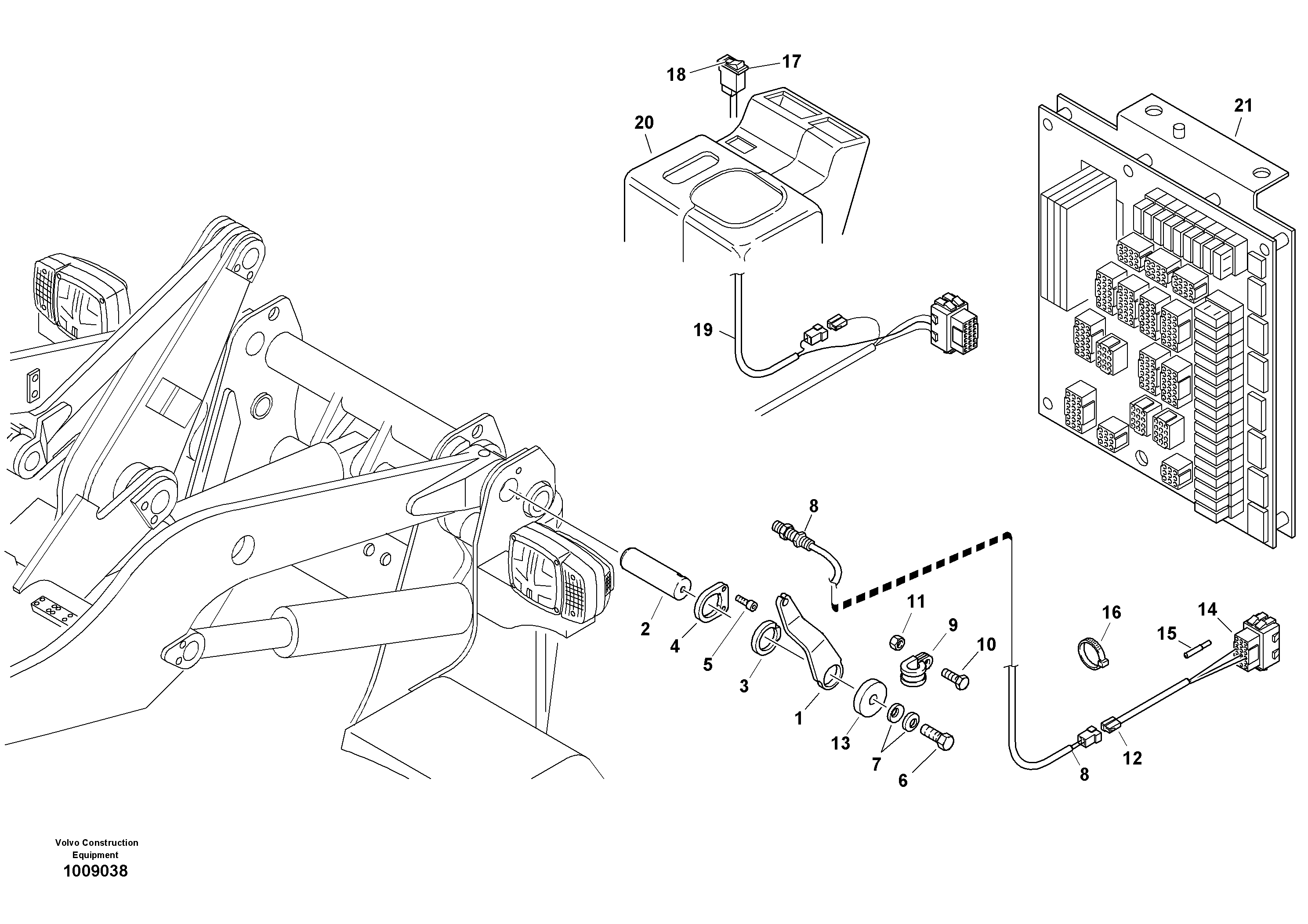 Lift end disconnection — volvo parts diagram