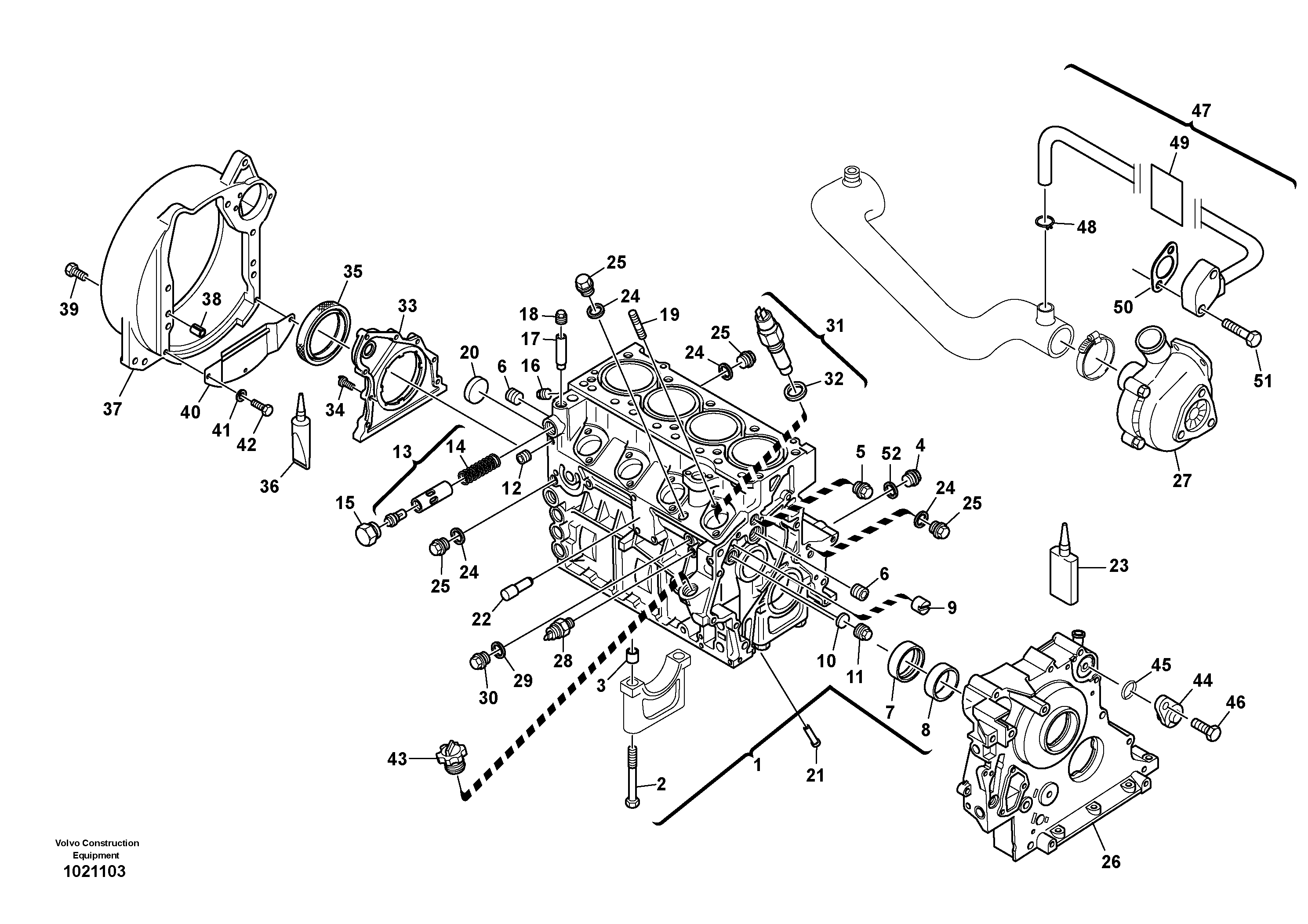 Engine casing, Ventilation — volvo parts diagram