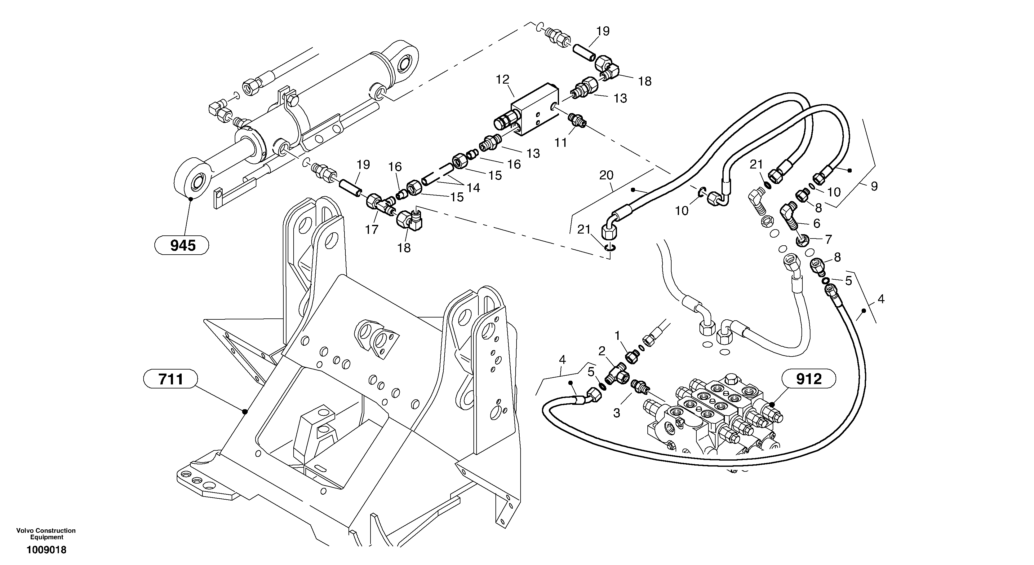 Line fracture safety - Tilt — volvo parts diagram