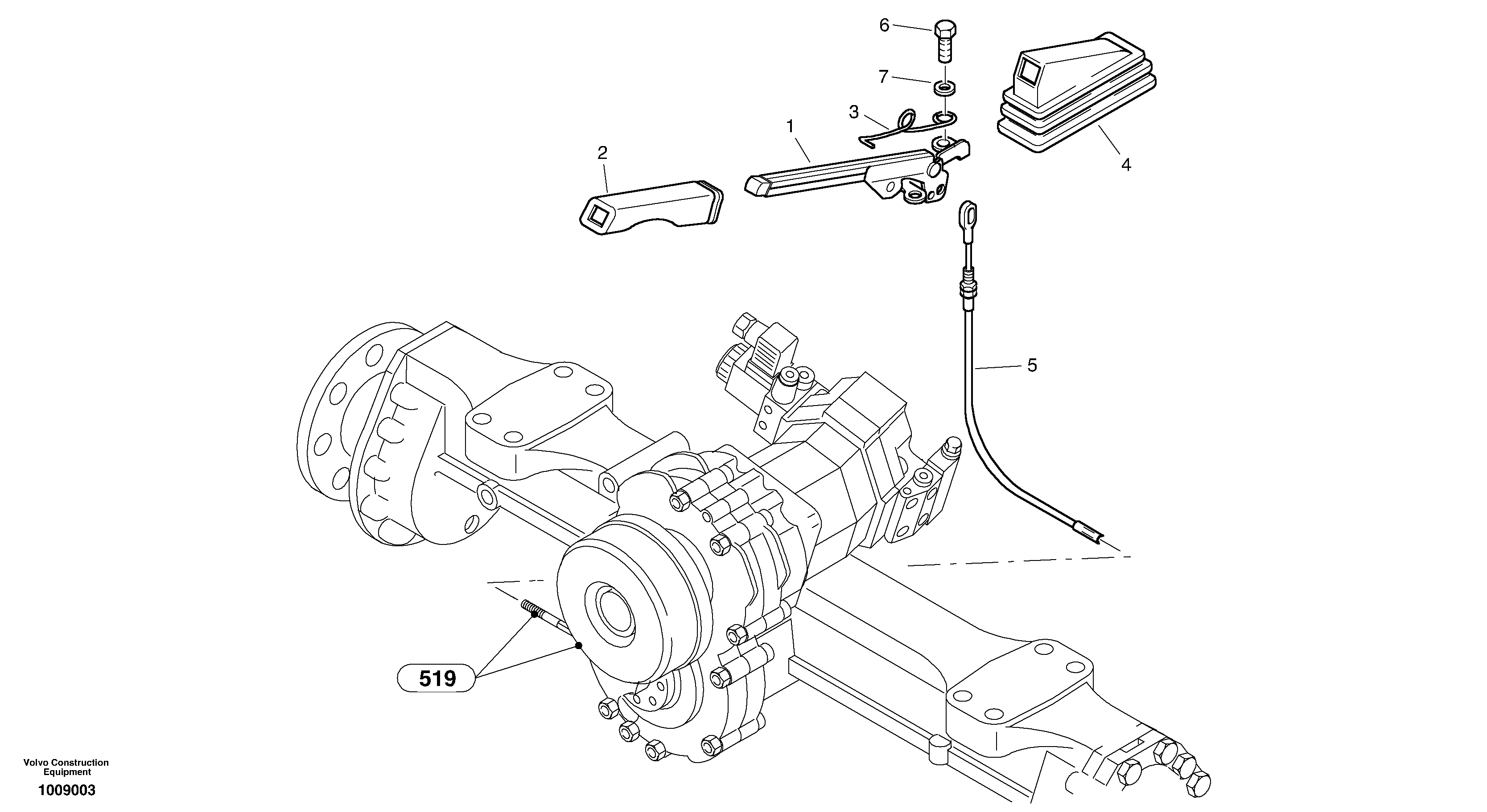 Hand brake — volvo parts diagram