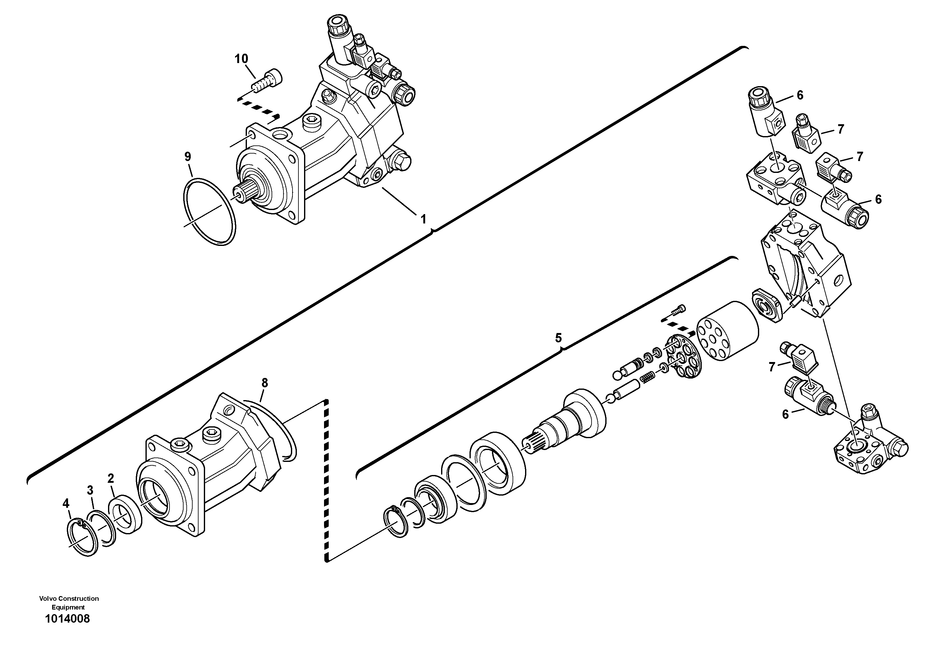 Variable displacement motor — volvo parts diagram