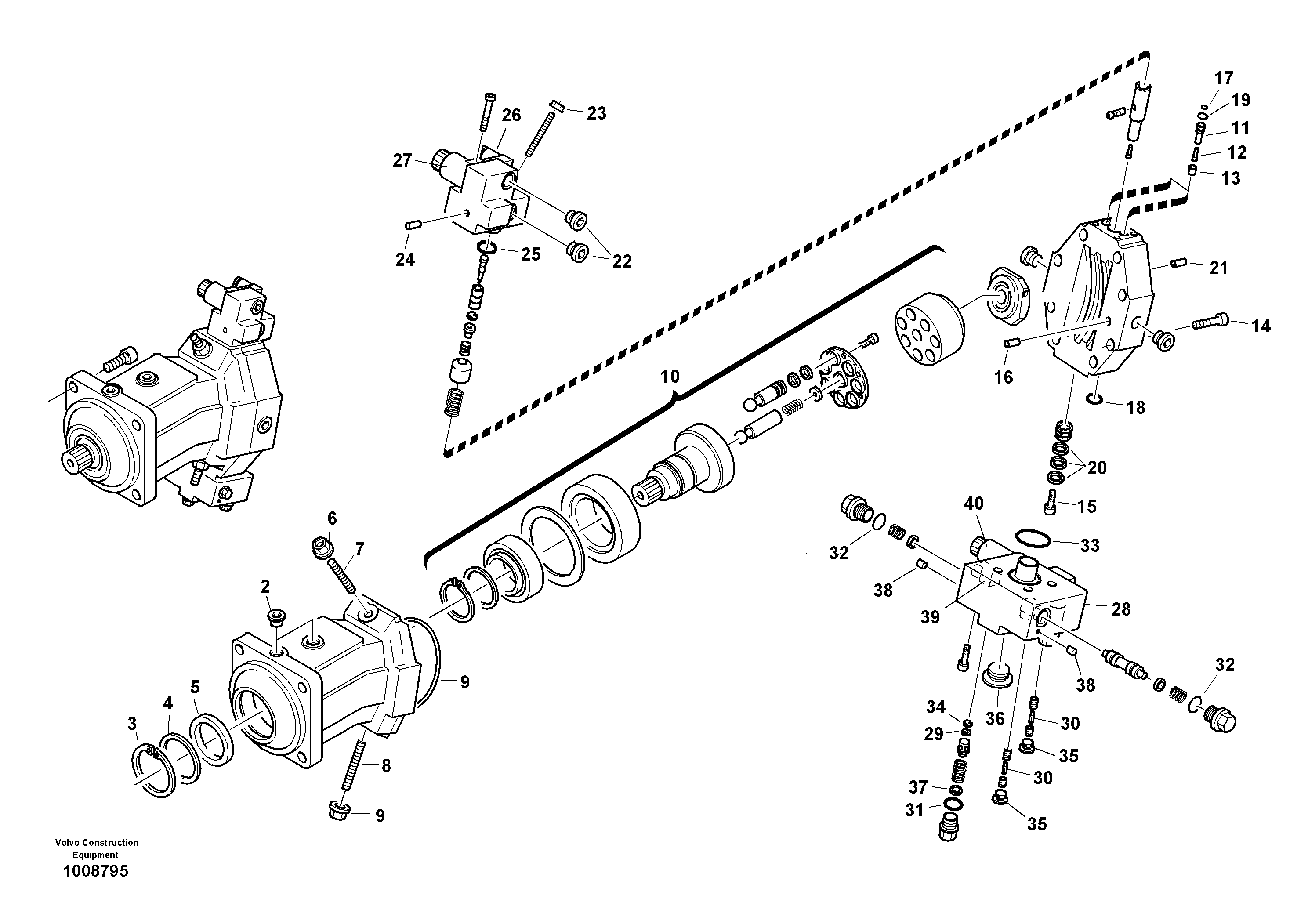 Variable displacement motor — volvo parts diagram