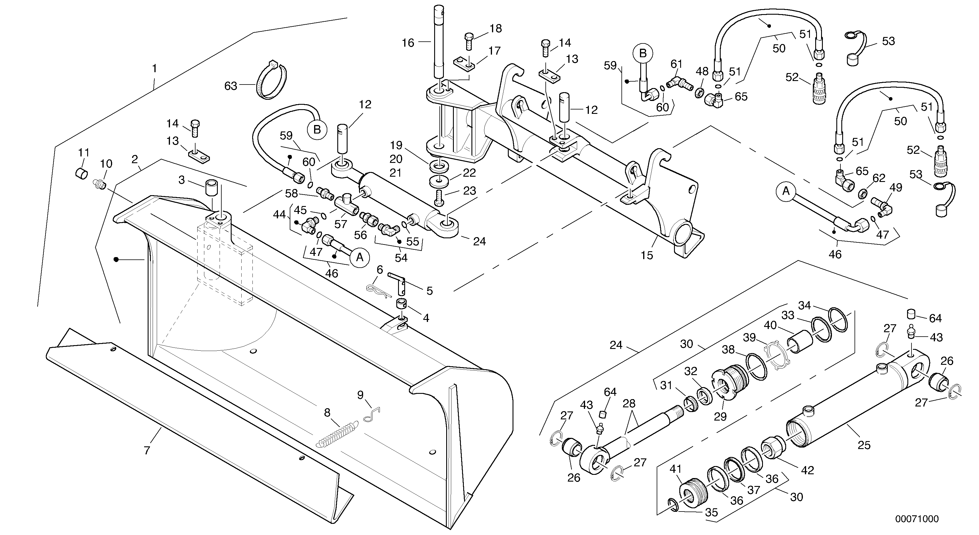 Side tip bucket, TPV — volvo parts diagram