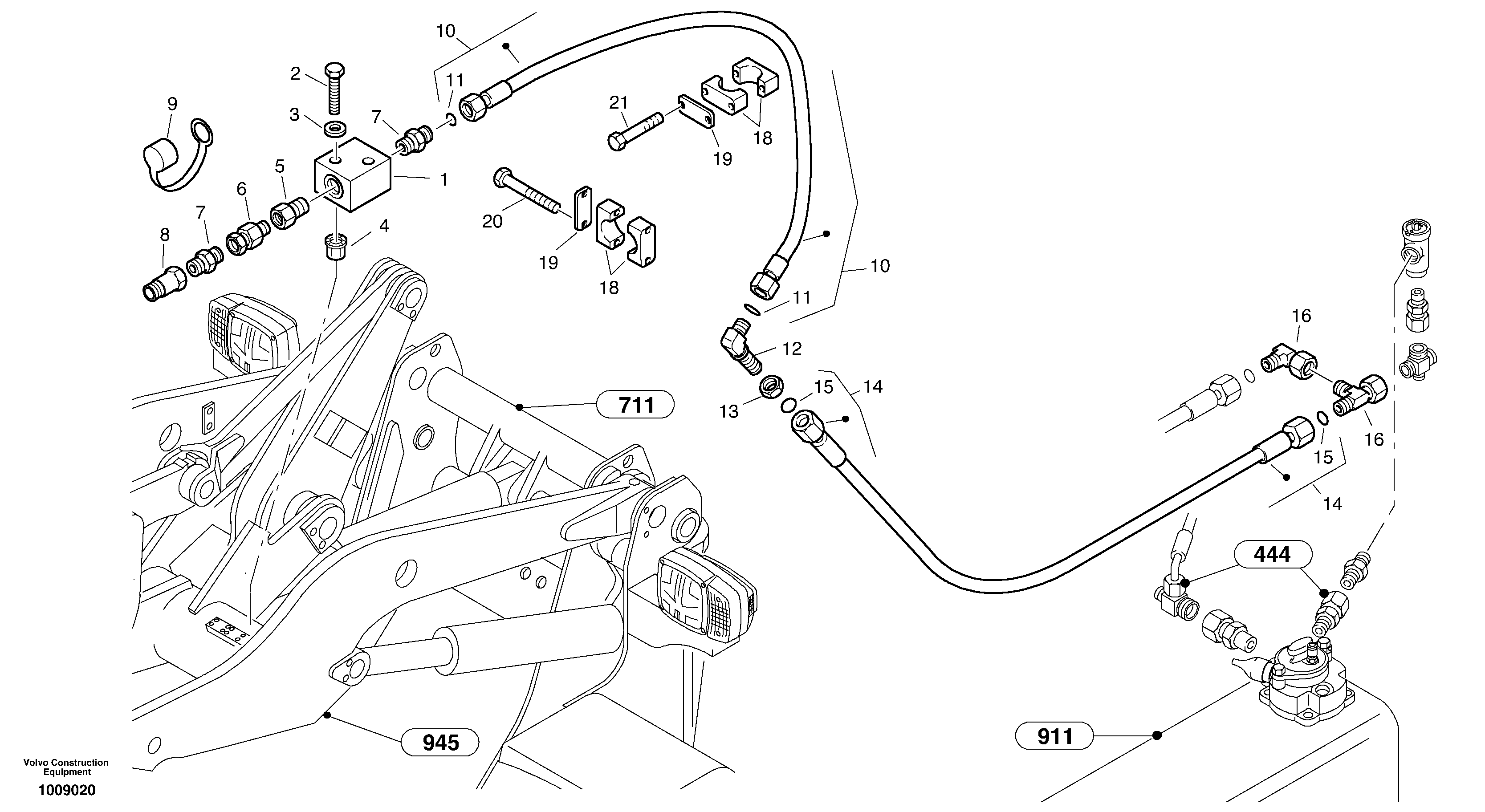 Leakage line - Option — volvo parts diagram
