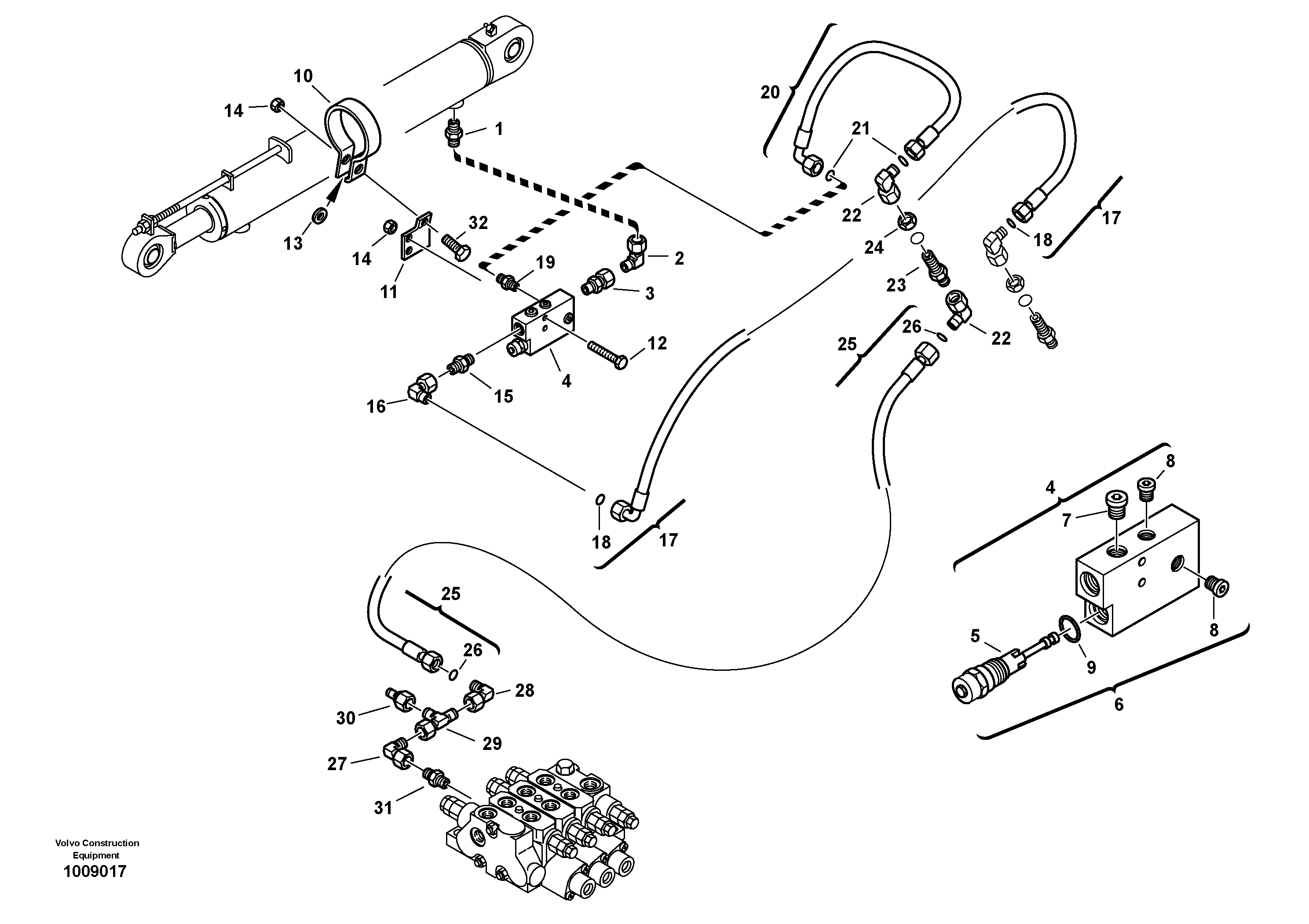 Line fracture safety - Tilt — volvo parts diagram