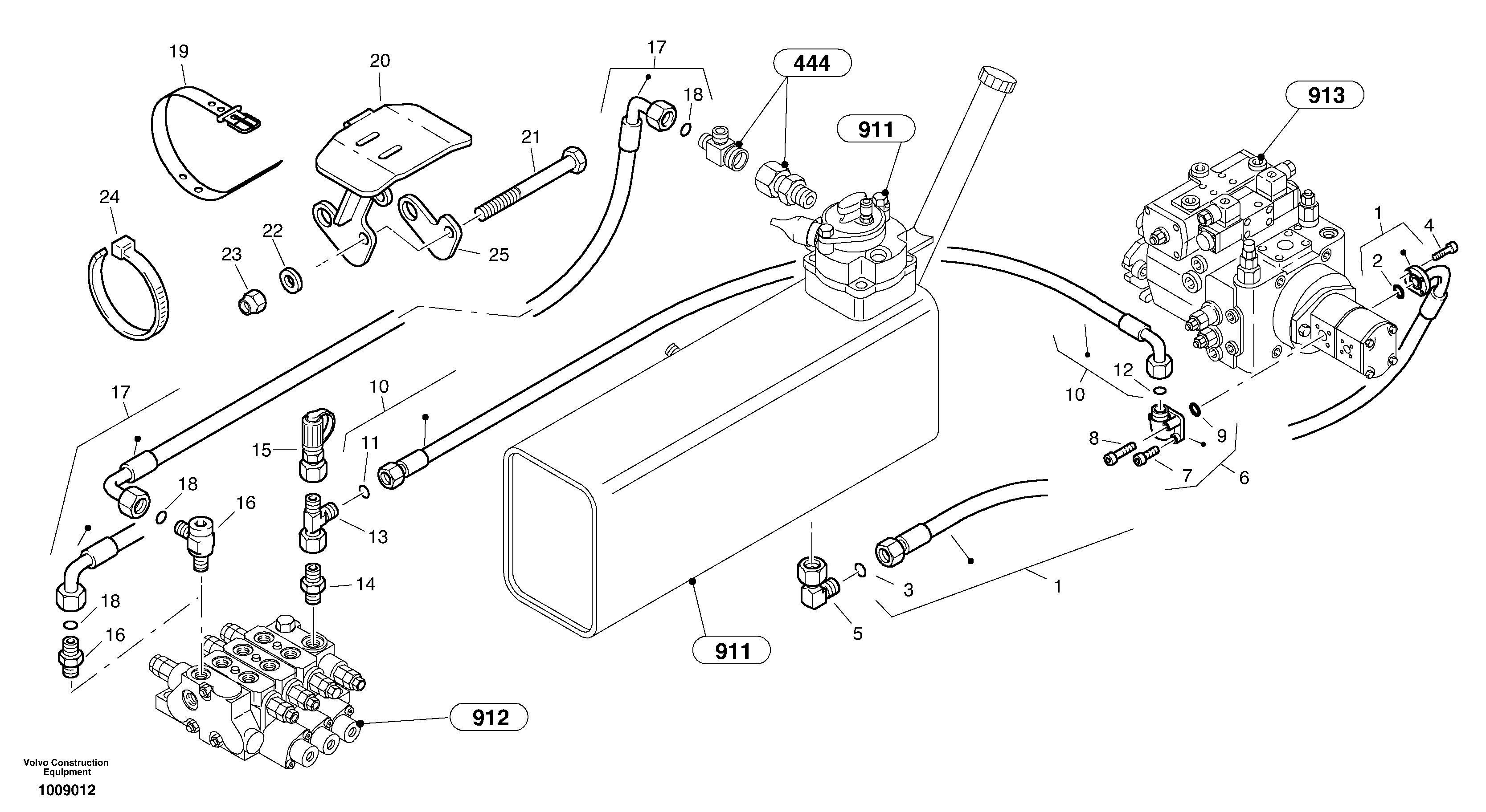 Lines - rear vehicle — volvo parts diagram