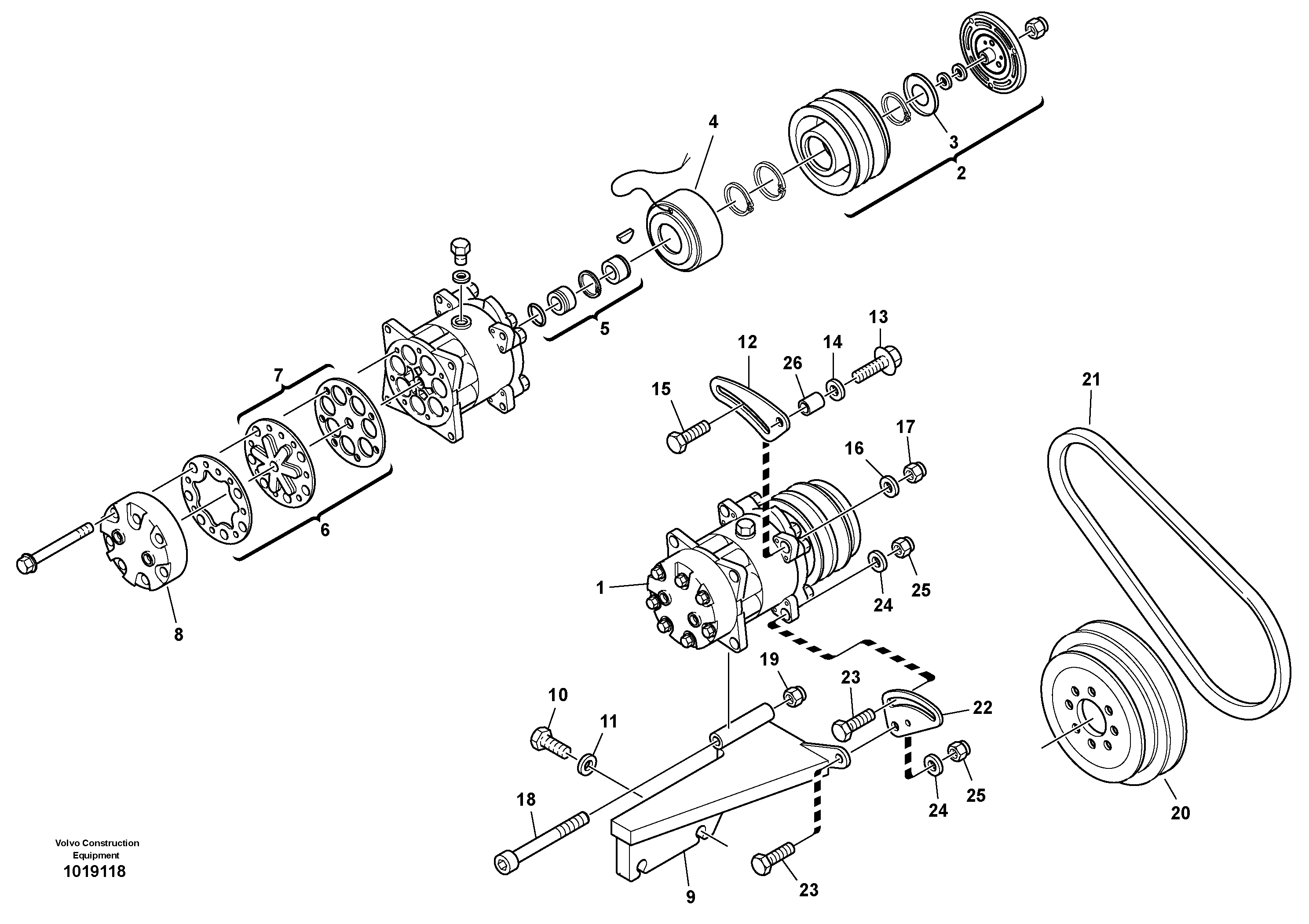 Compressor — volvo parts diagram