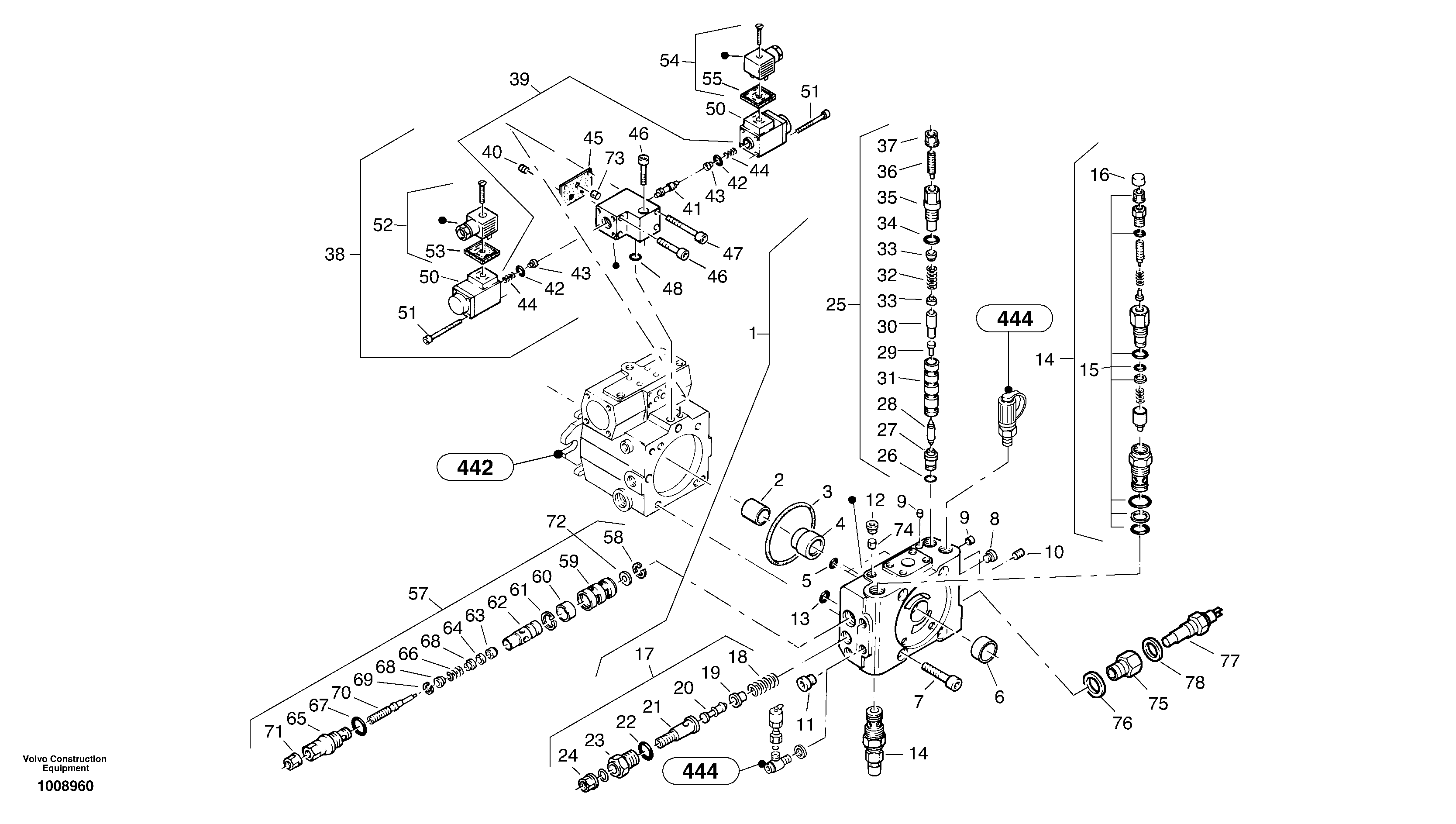 Valves - Variable displacement pump — volvo parts diagram