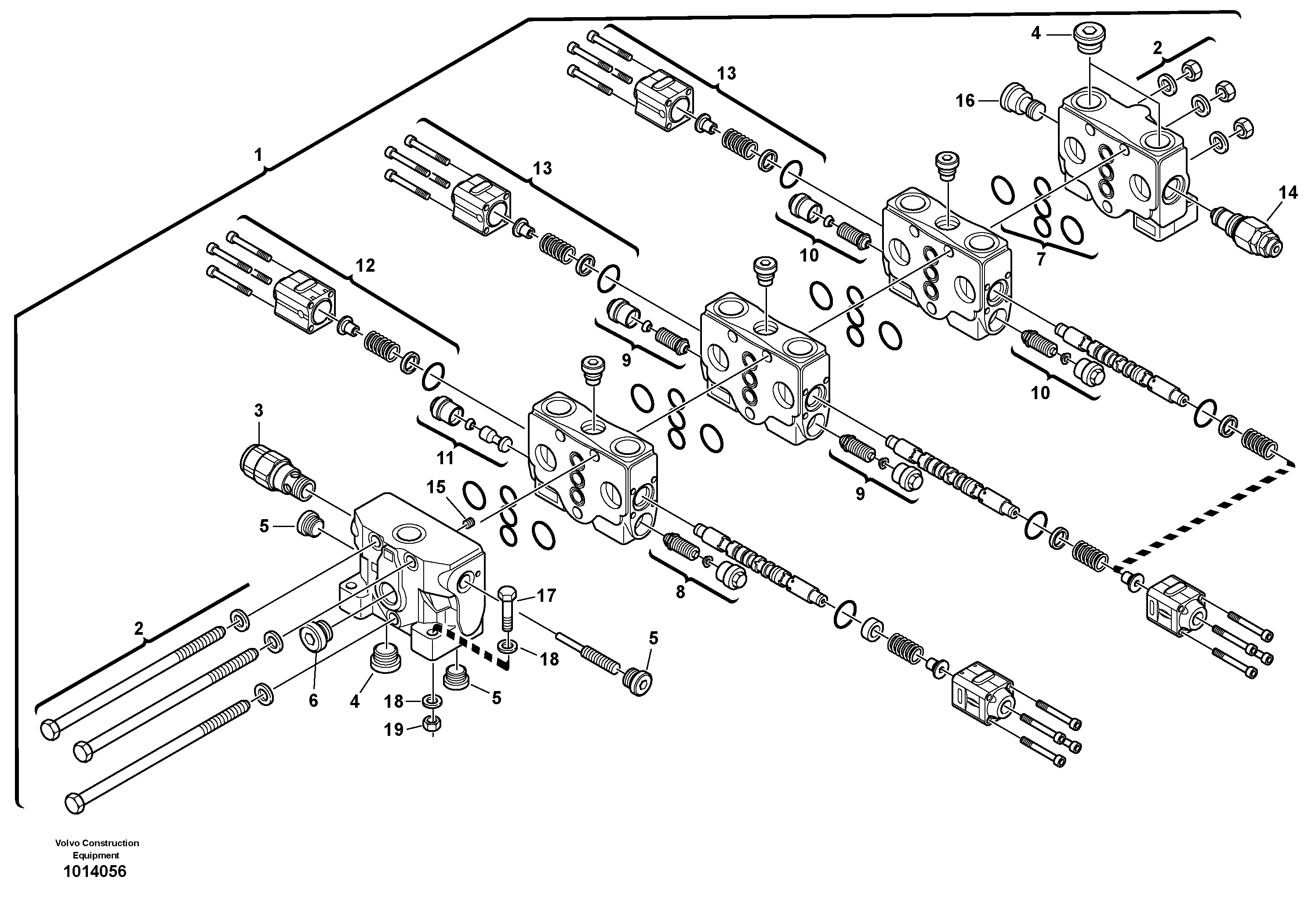 Control valve  1863601- / 1873601- / 1883601- / 1893601- — volvo parts diagram