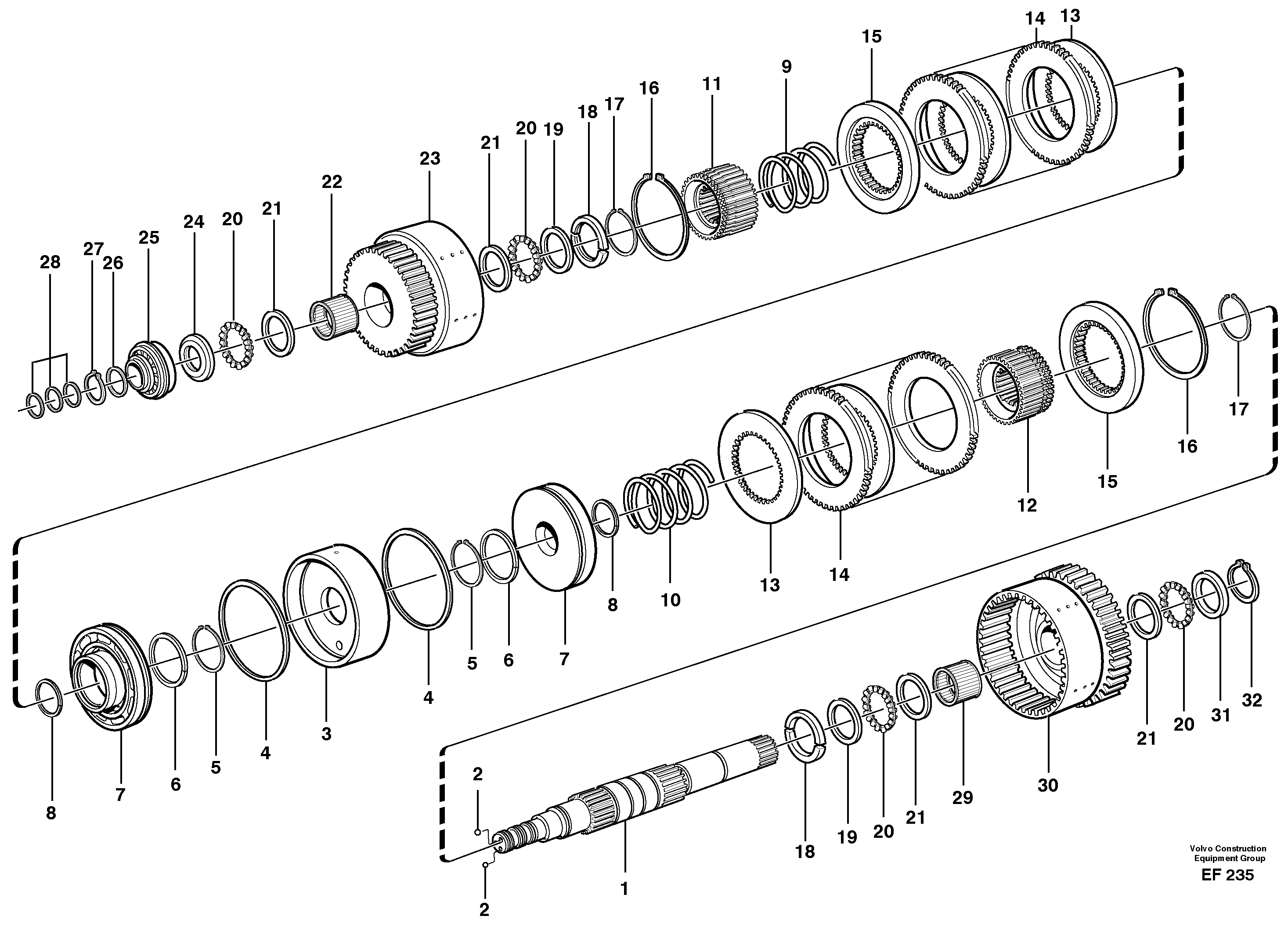 Hydraulic clutch, 3rd / 4th speed — volvo parts diagram