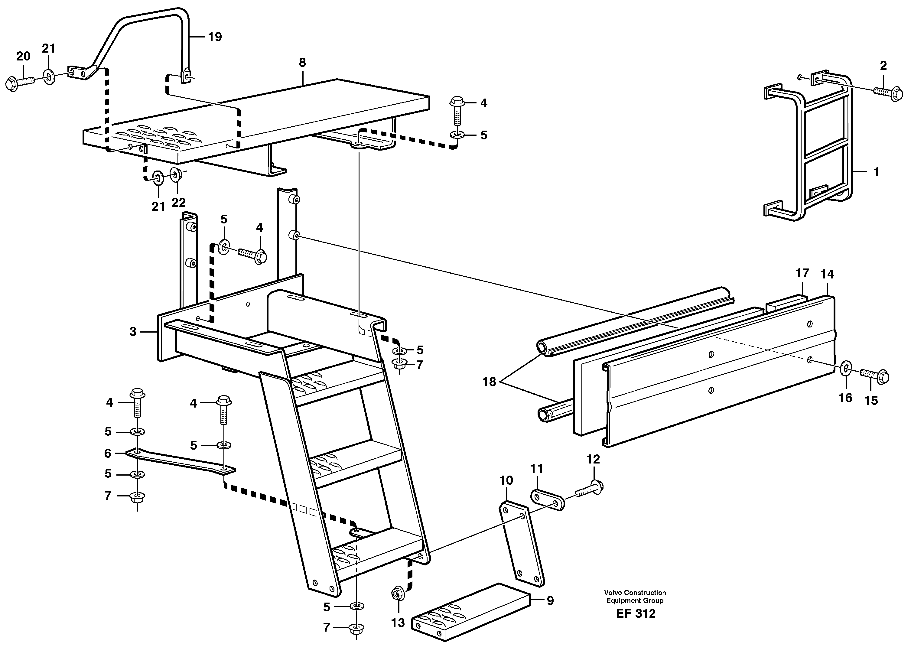 Foot step — volvo parts diagram