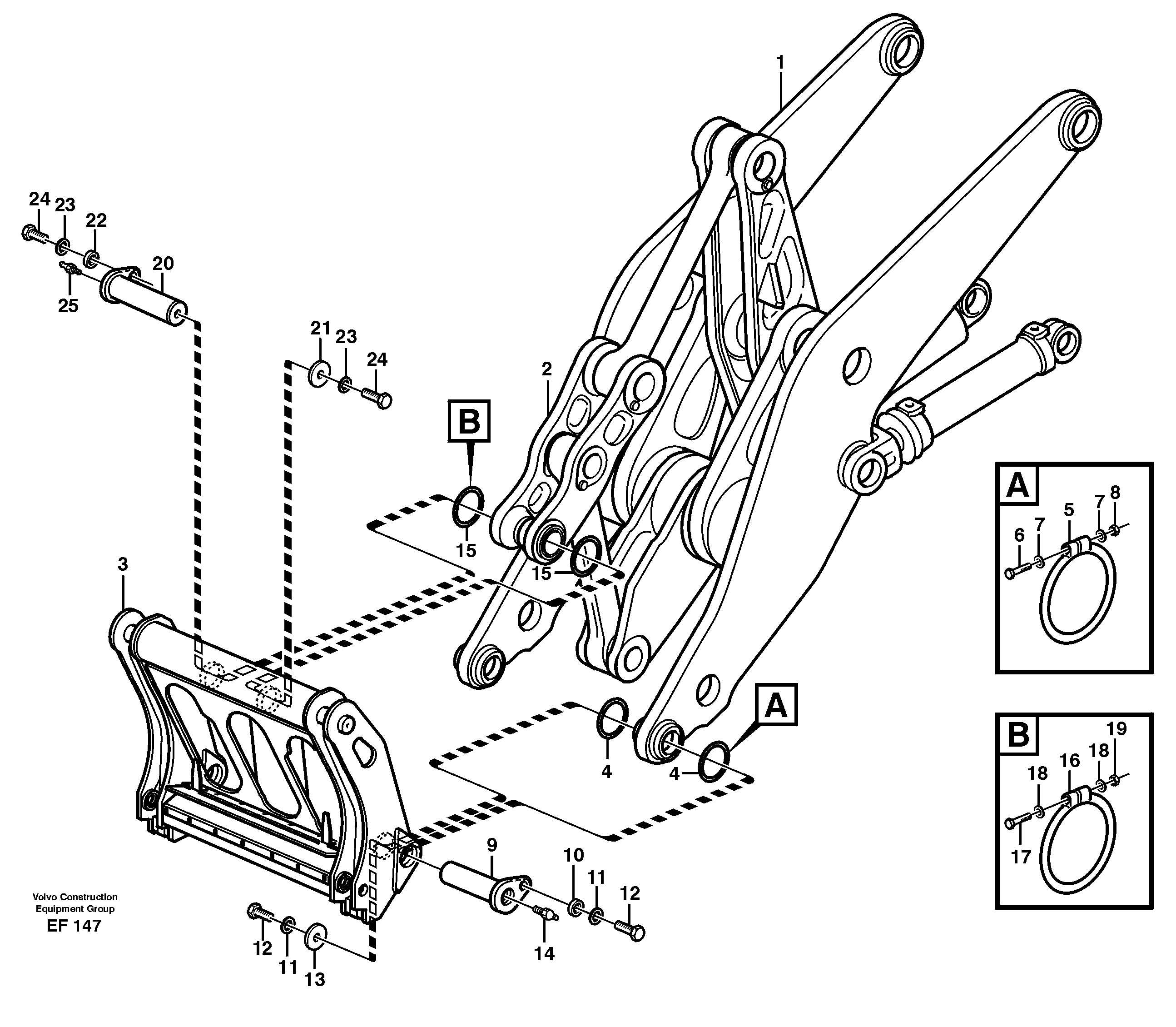 Assemble attachment bracket — volvo parts diagram