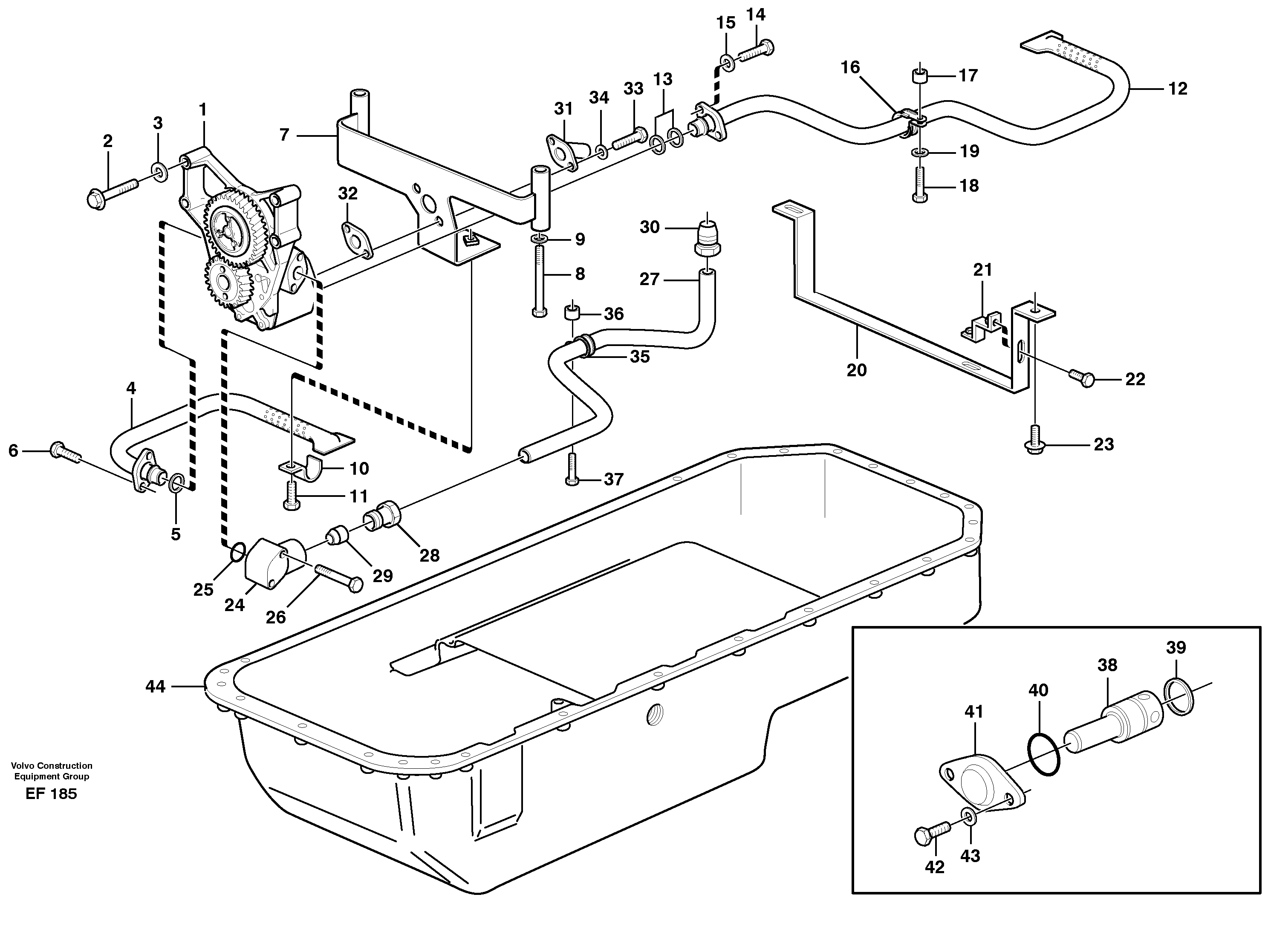 Lubricating oil system — volvo parts diagram