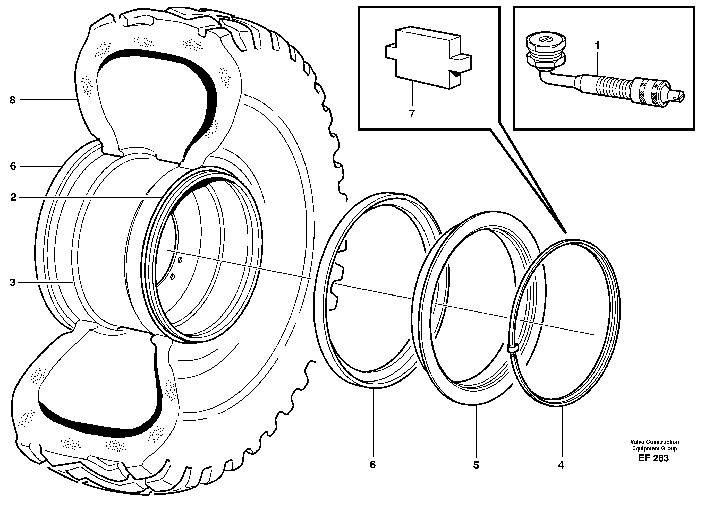 Wheels  25 - 19,50 / 2,5 — volvo parts diagram