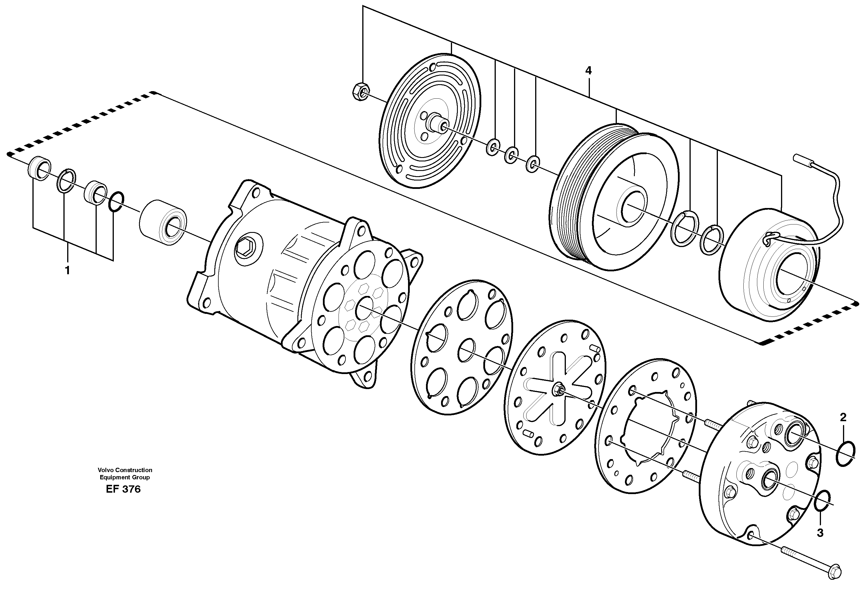 Compressor.  80240, 80241 — volvo parts diagram