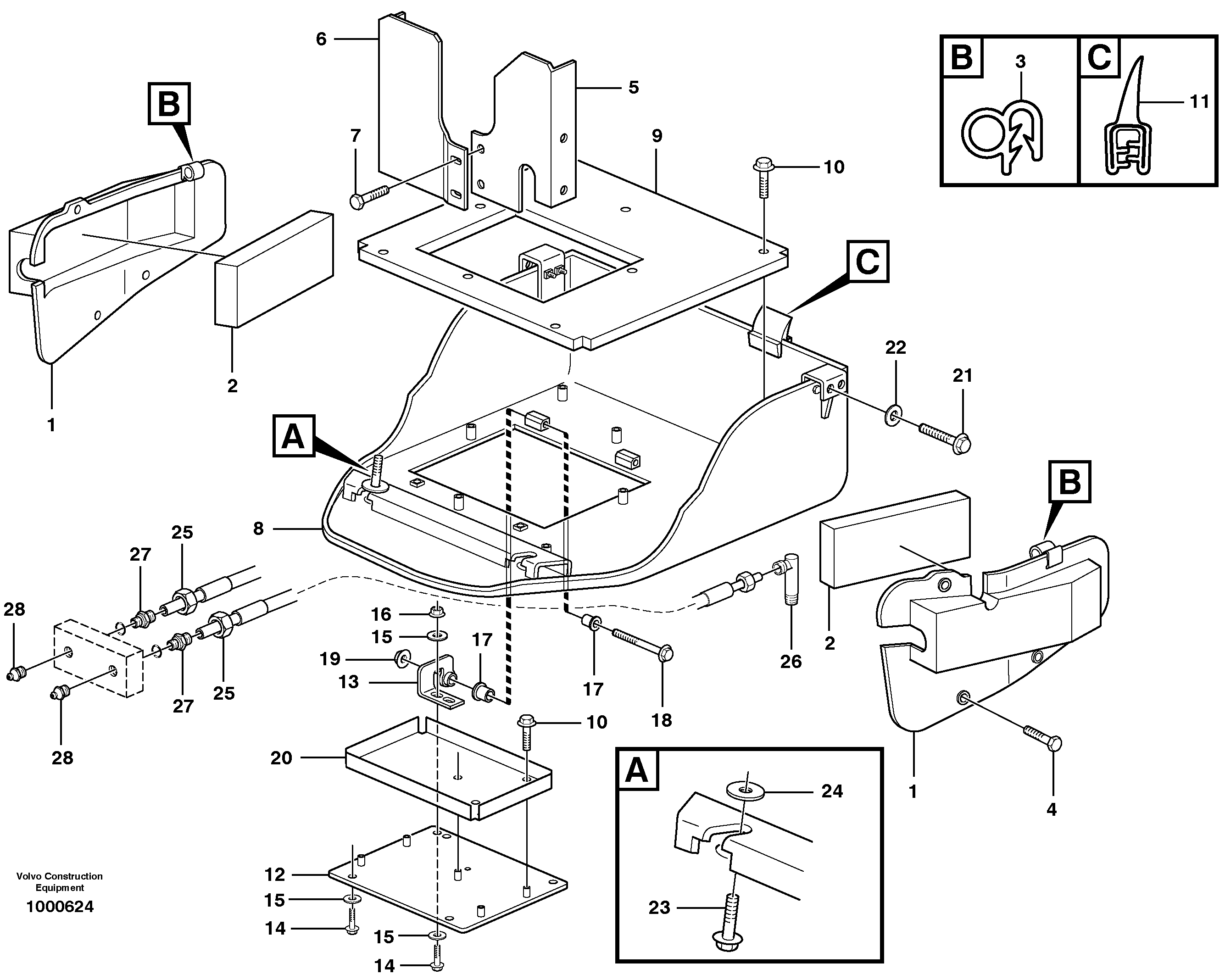 Protecting plates.  80430 — volvo parts diagram