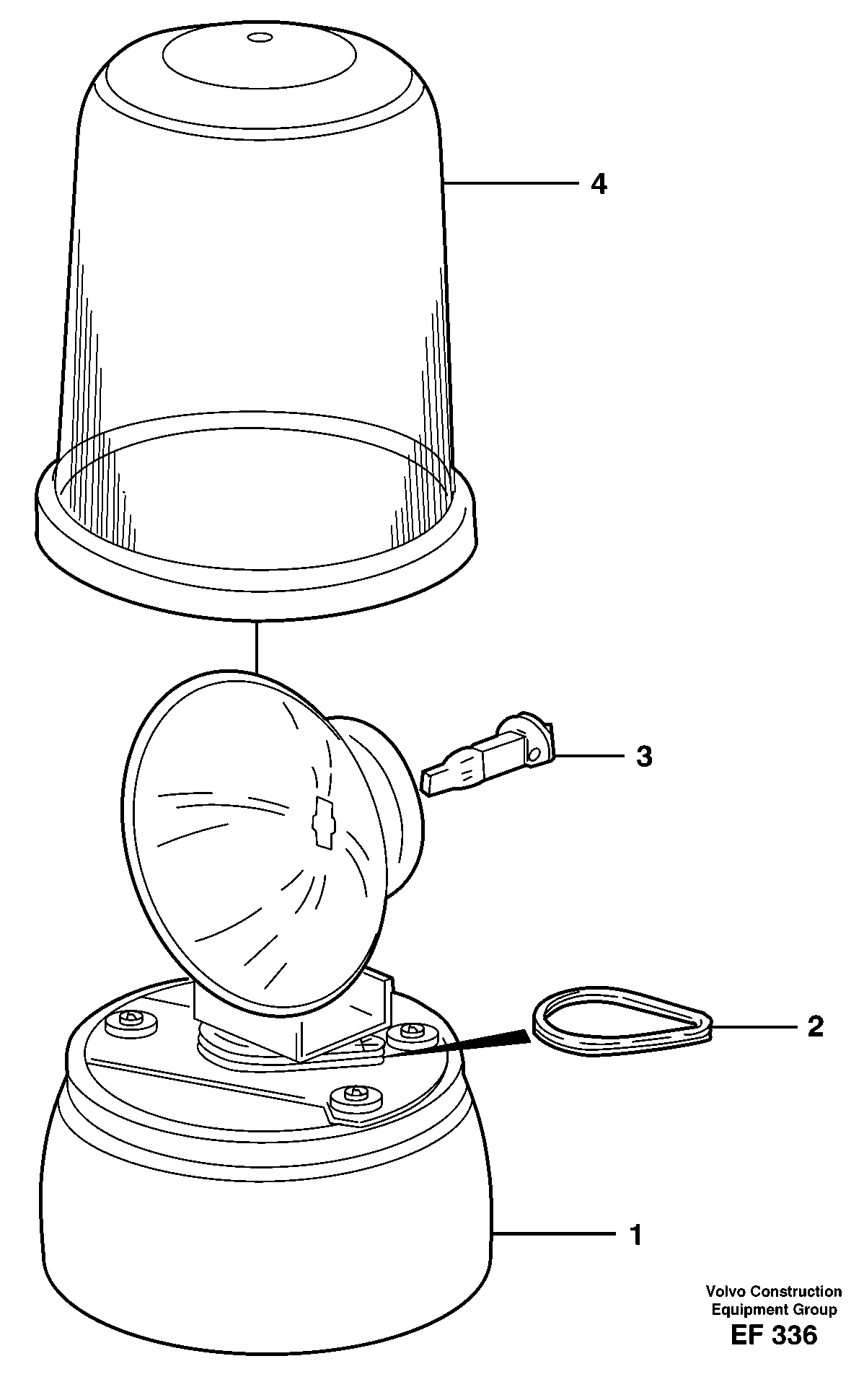 Rotating beacon.  93799 — volvo parts diagram