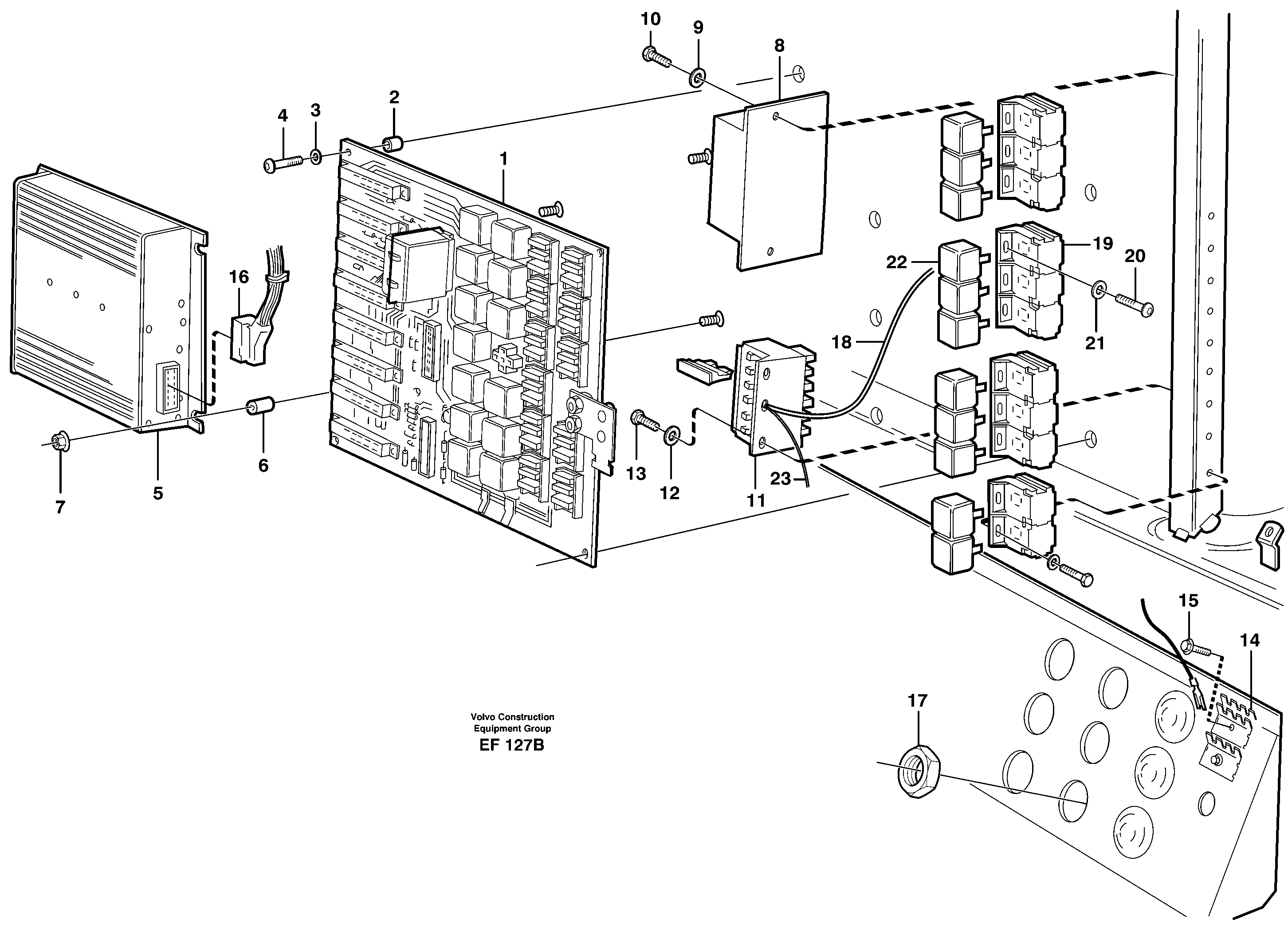 Electrical distribution box — volvo parts diagram
