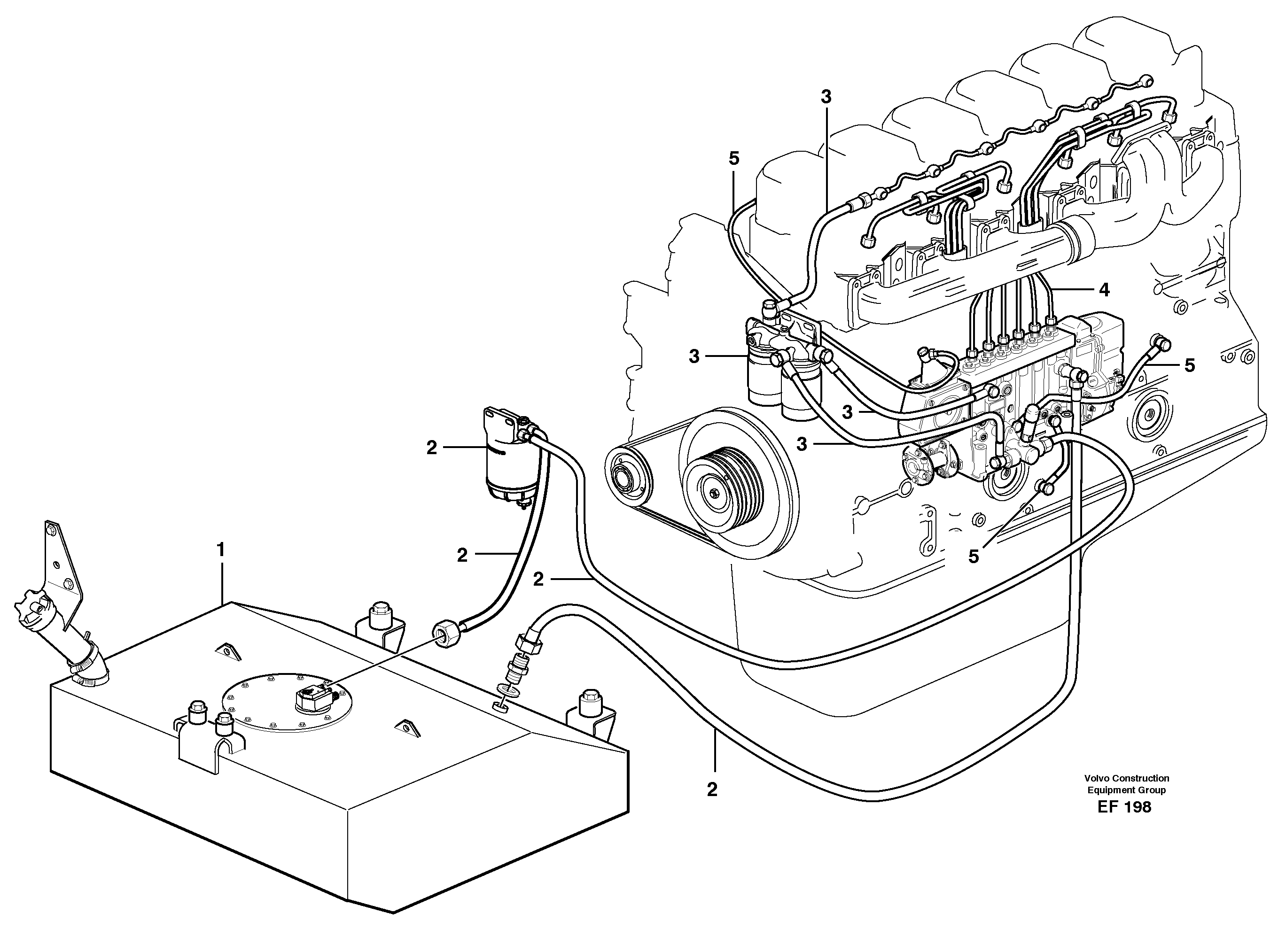Fuel system — volvo parts diagram