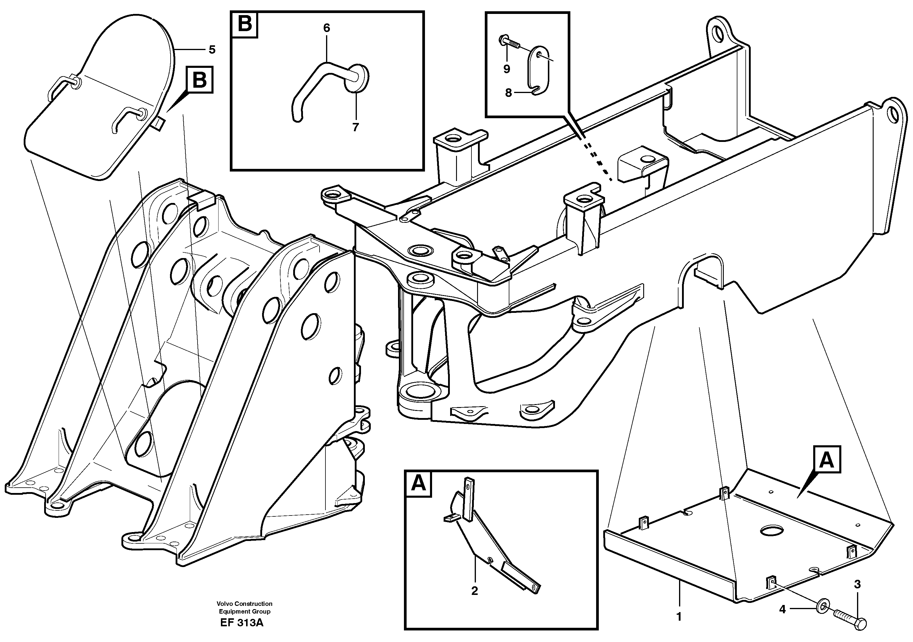 Protecting plates — volvo parts diagram