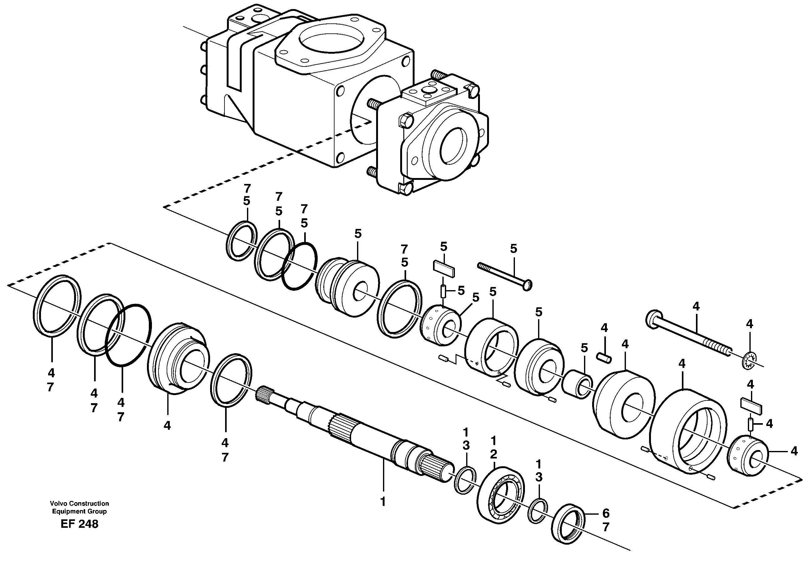 Hydraulic pump — volvo parts diagram