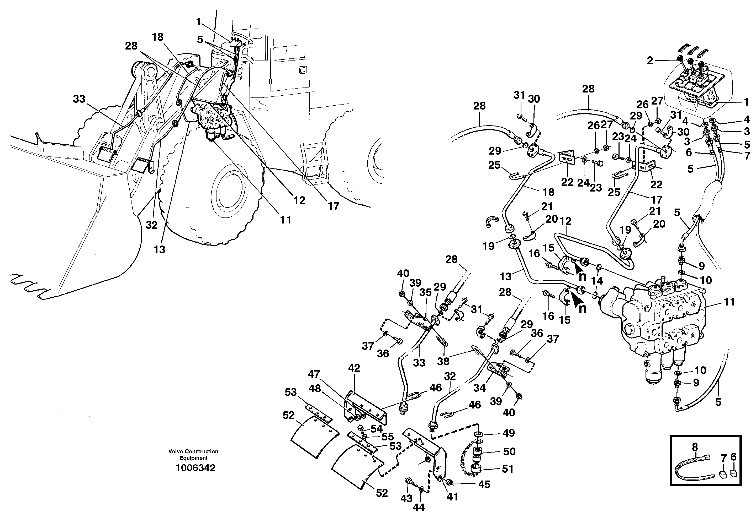 Hydraulic system, 3:rd function.  80315, 80316 — volvo parts diagram