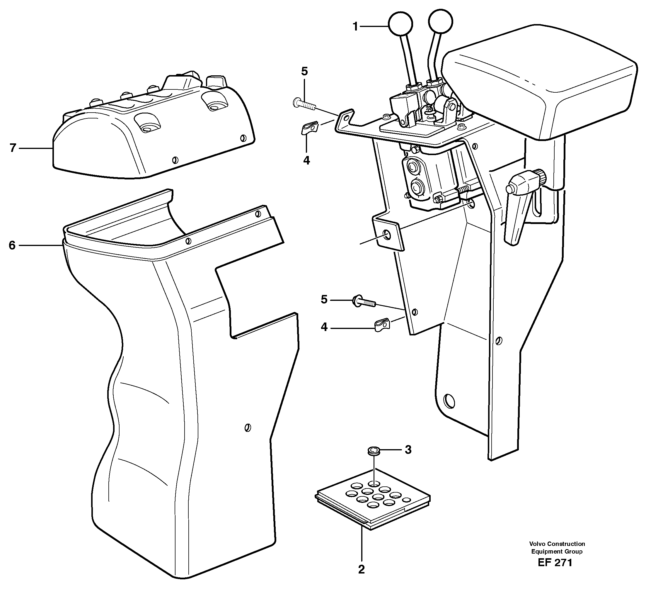 Cover for servo valves — volvo parts diagram