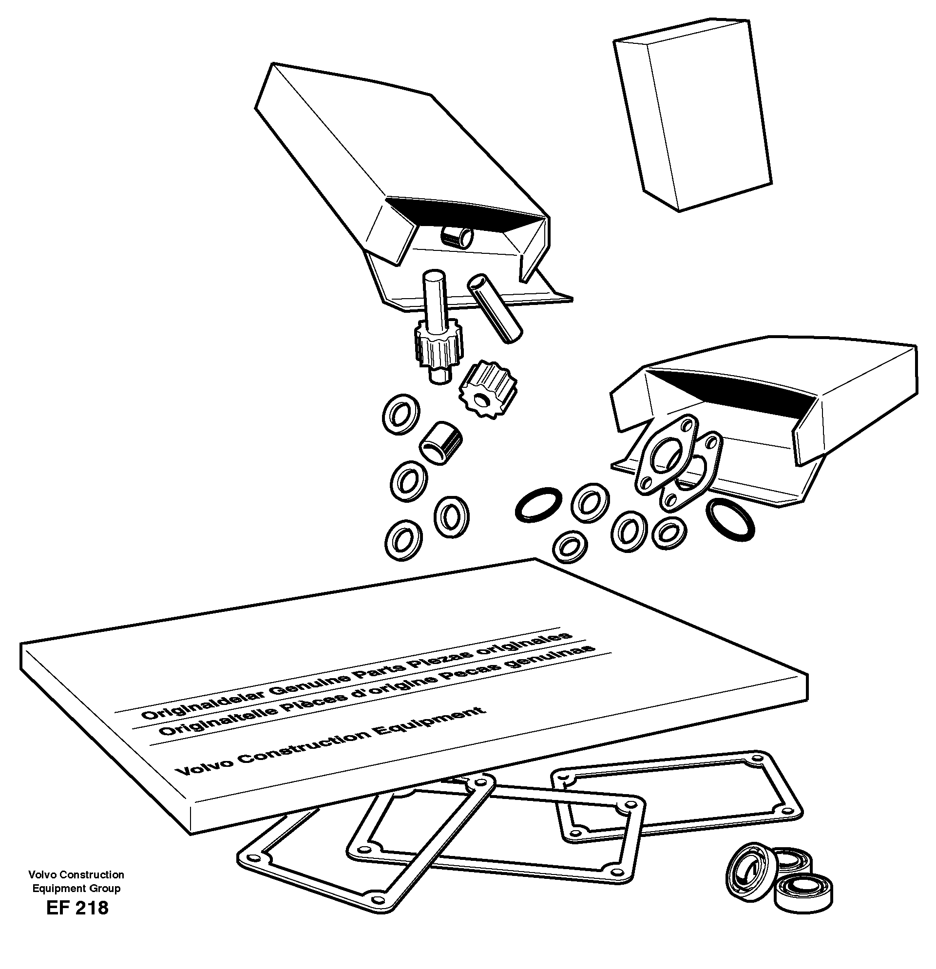 Repair kits for engine — volvo parts diagram
