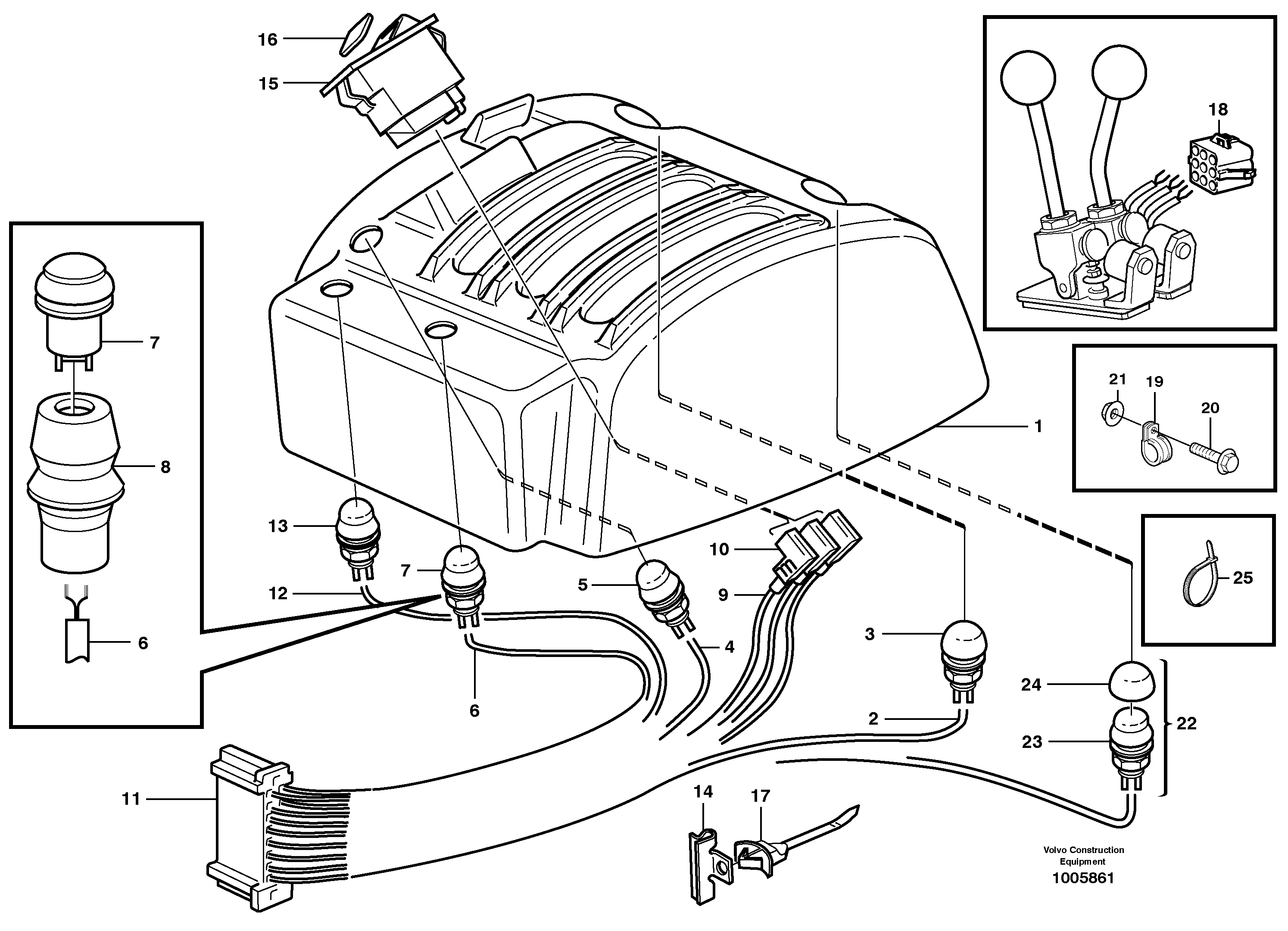 Cable harnesses, servo valve. — volvo parts diagram