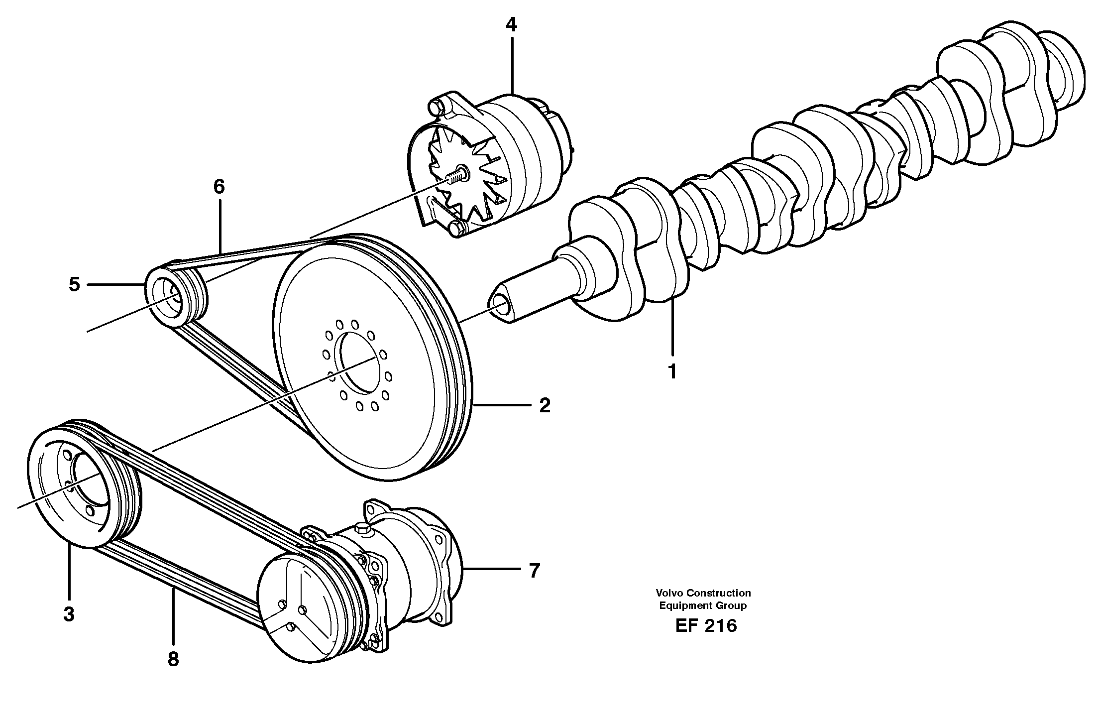 Belt transmission — volvo parts diagram
