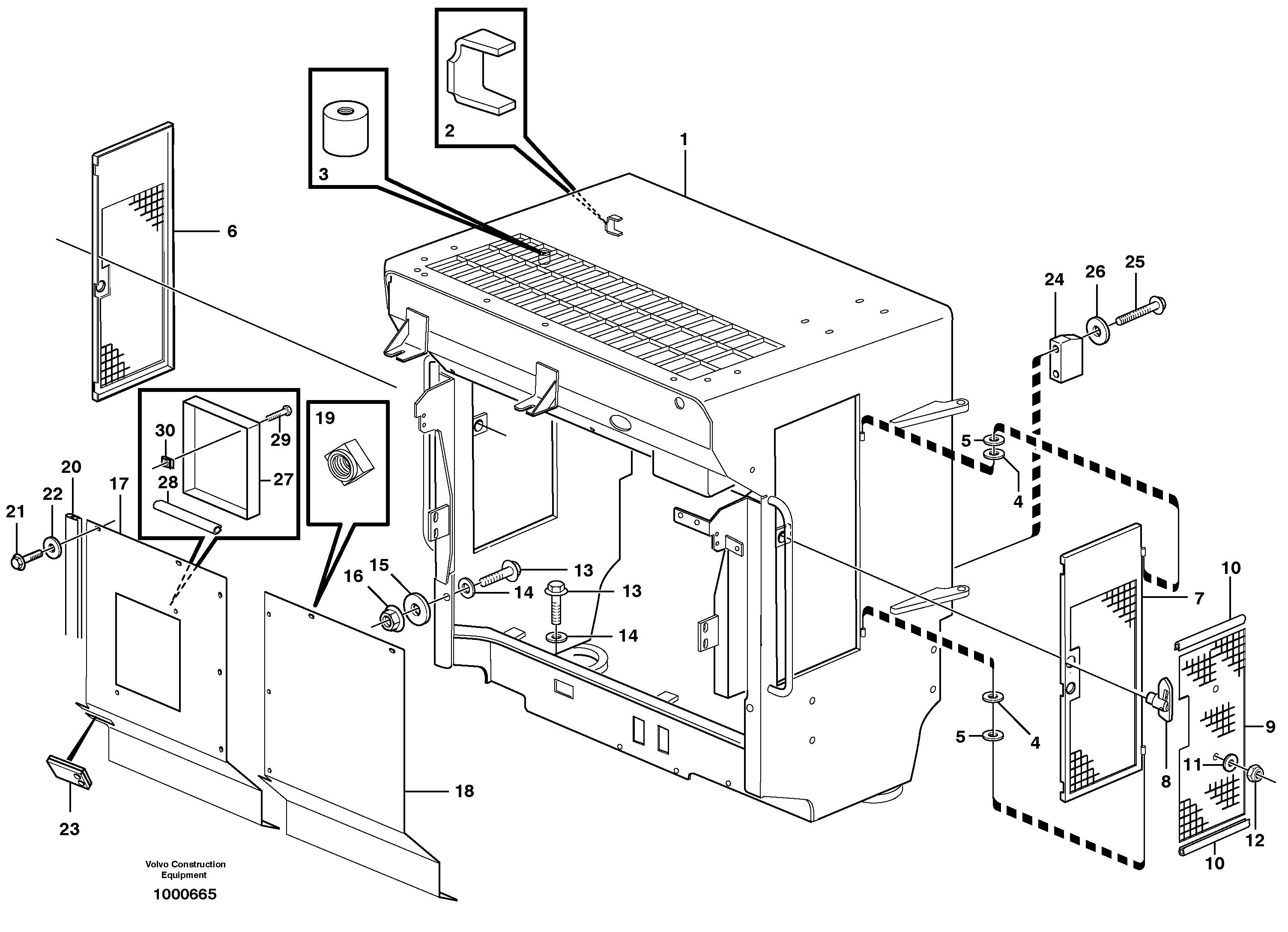 Radiator casing — volvo parts diagram