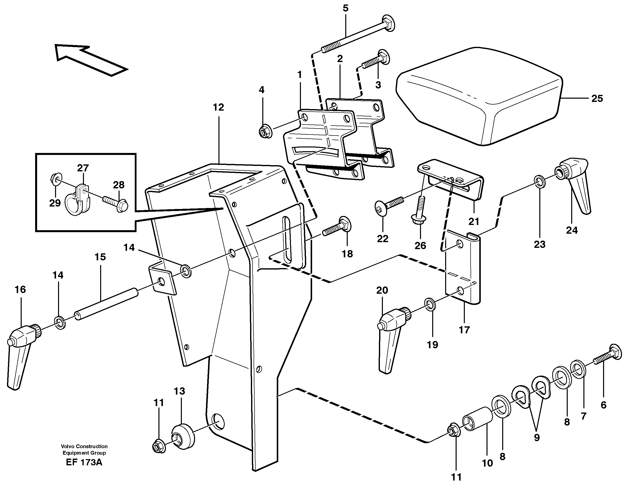 Armrest — volvo parts diagram
