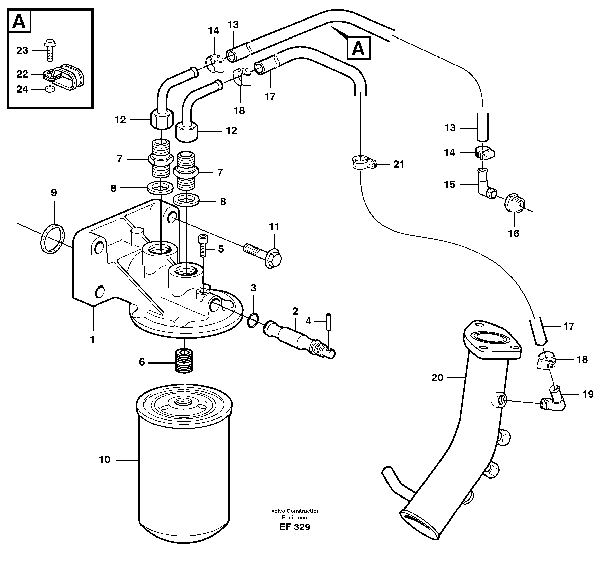 Coolant filter.  93934 — volvo parts diagram