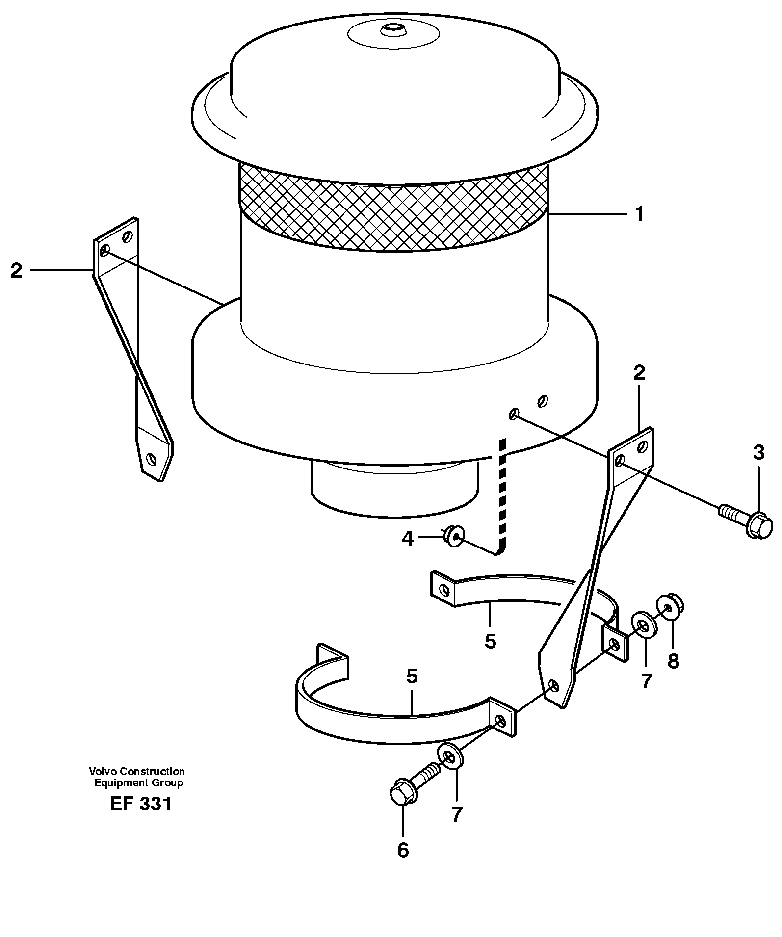 Air filter.  93499 — volvo parts diagram