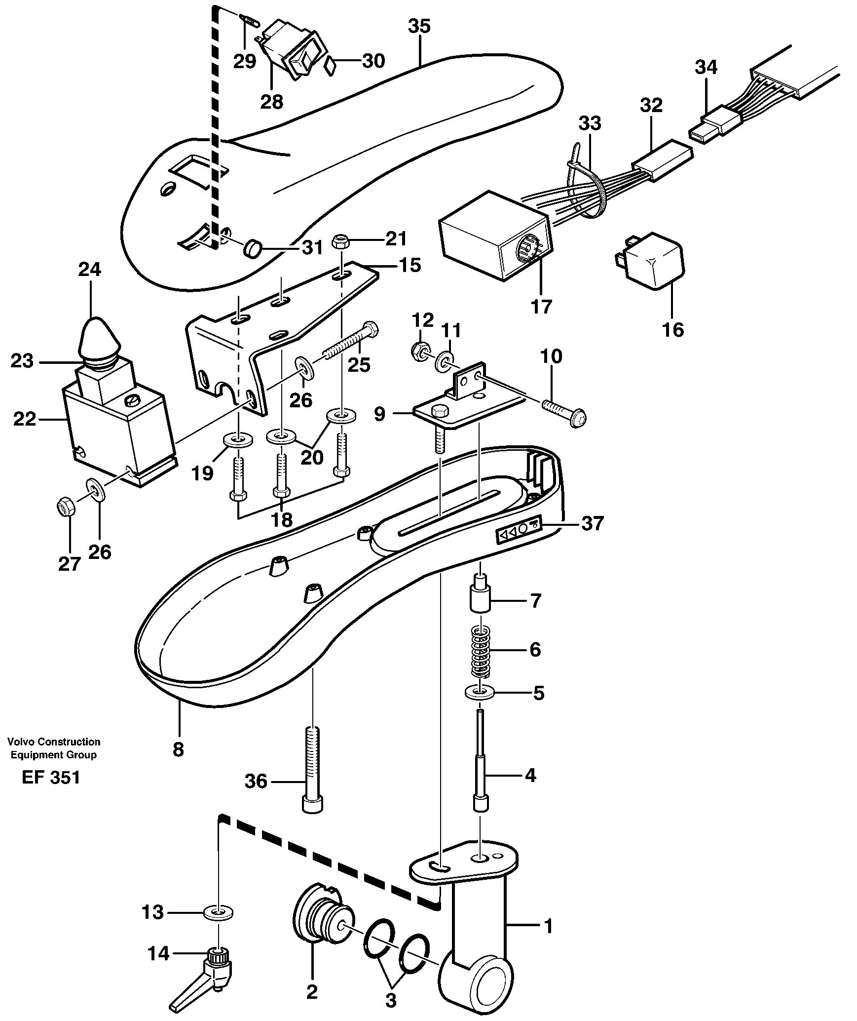 Arm rest.  80199 — volvo parts diagram