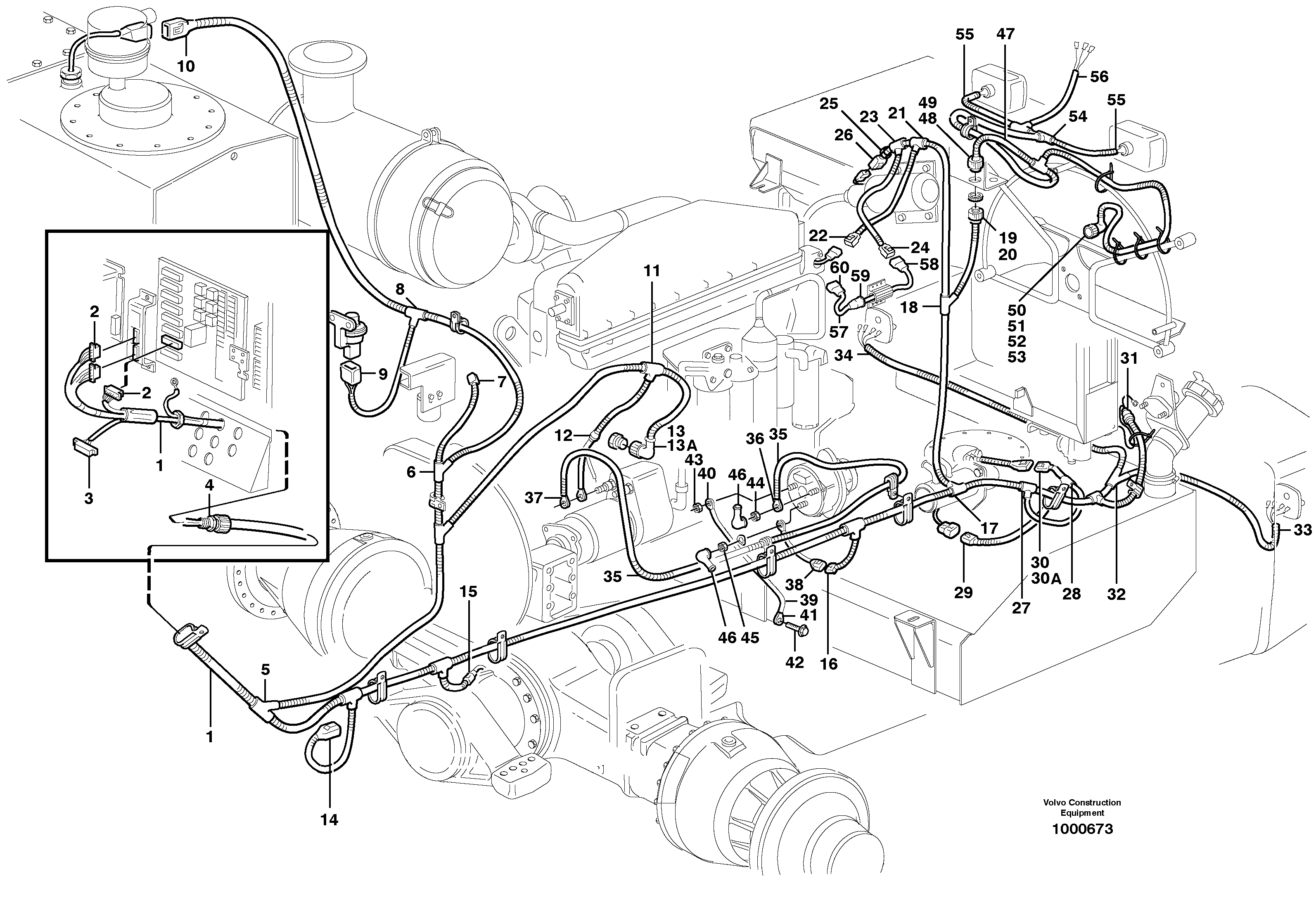 Cable harnesses, rear — volvo parts diagram
