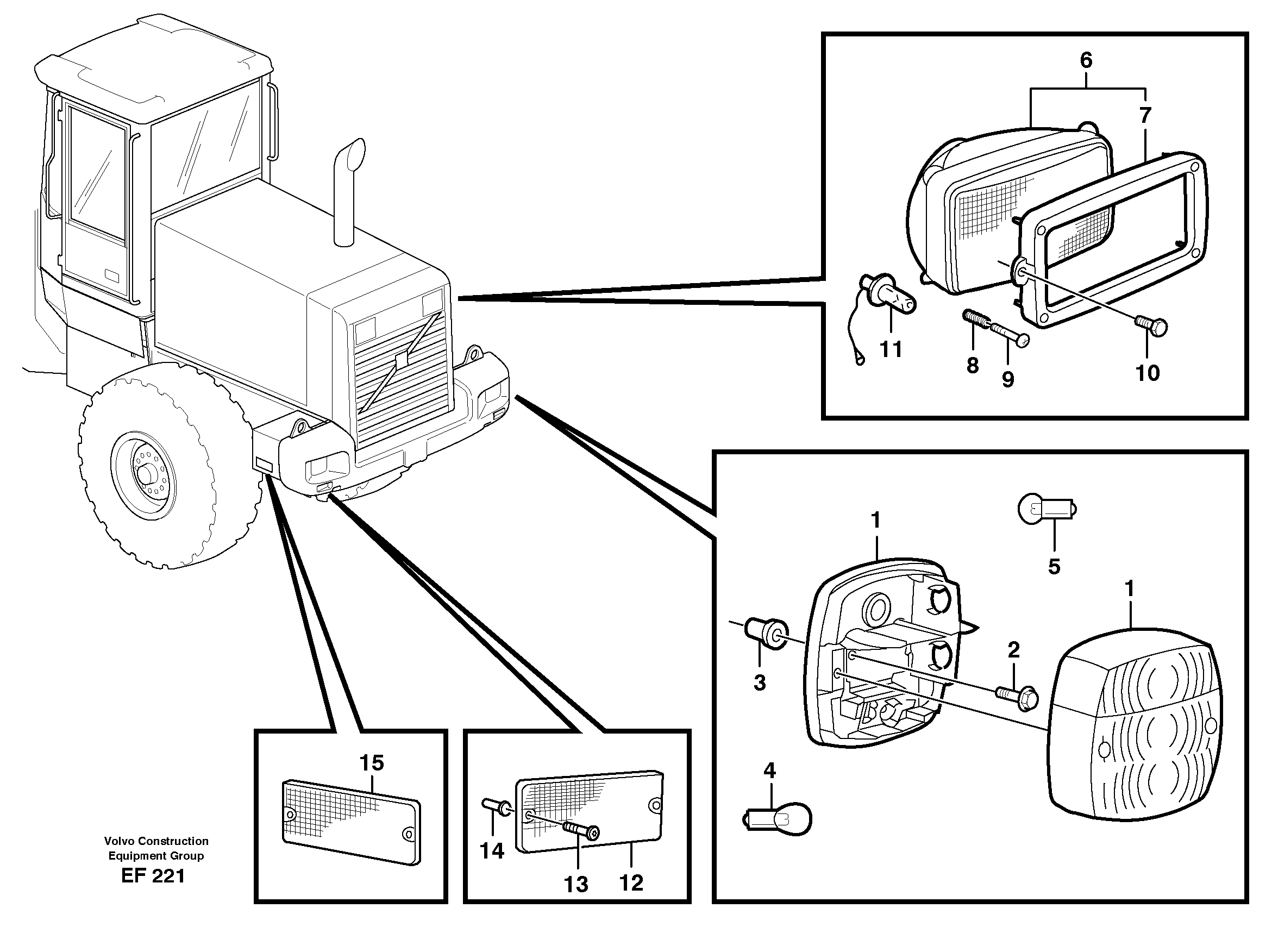 Lighting, rear — volvo parts diagram