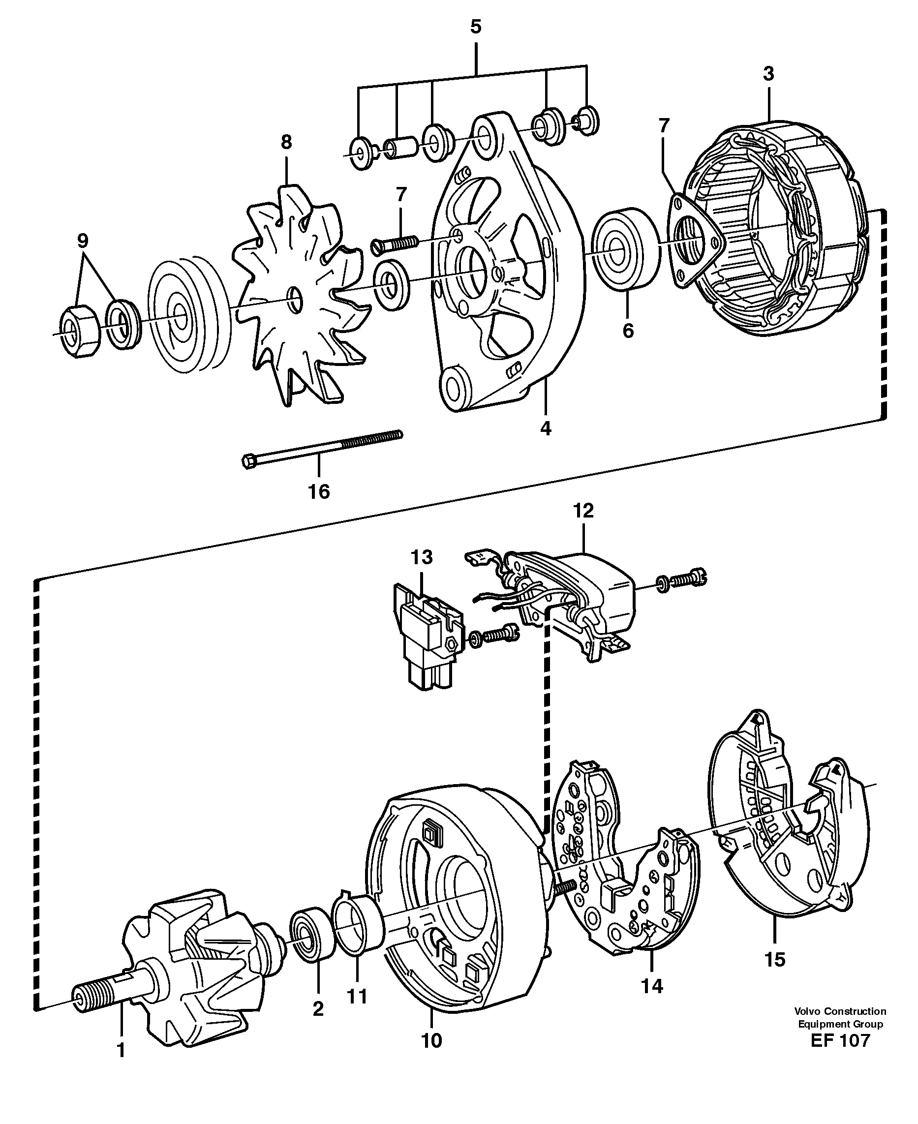 Alternator — volvo parts diagram