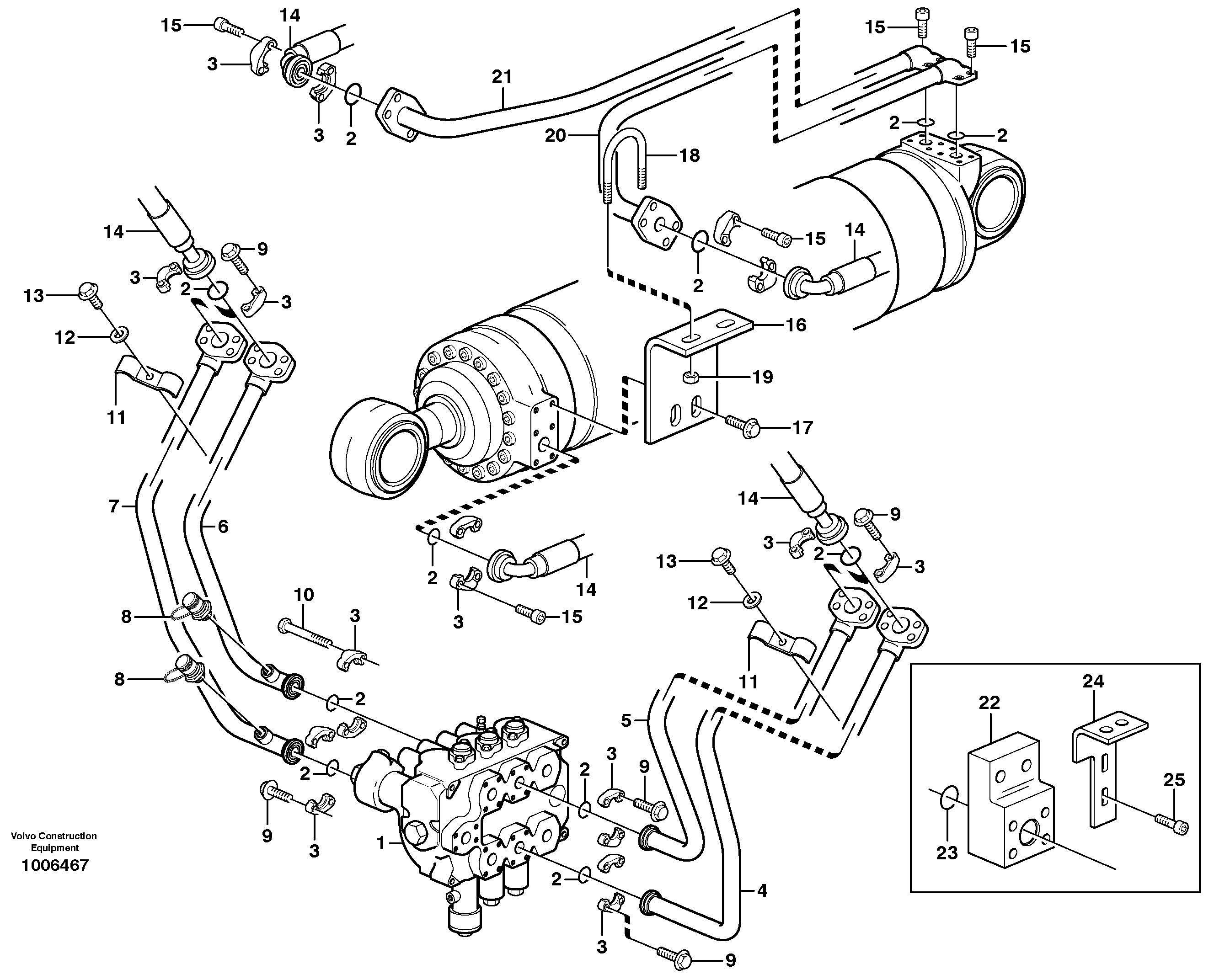 Hydraulic system, tilt function — volvo parts diagram