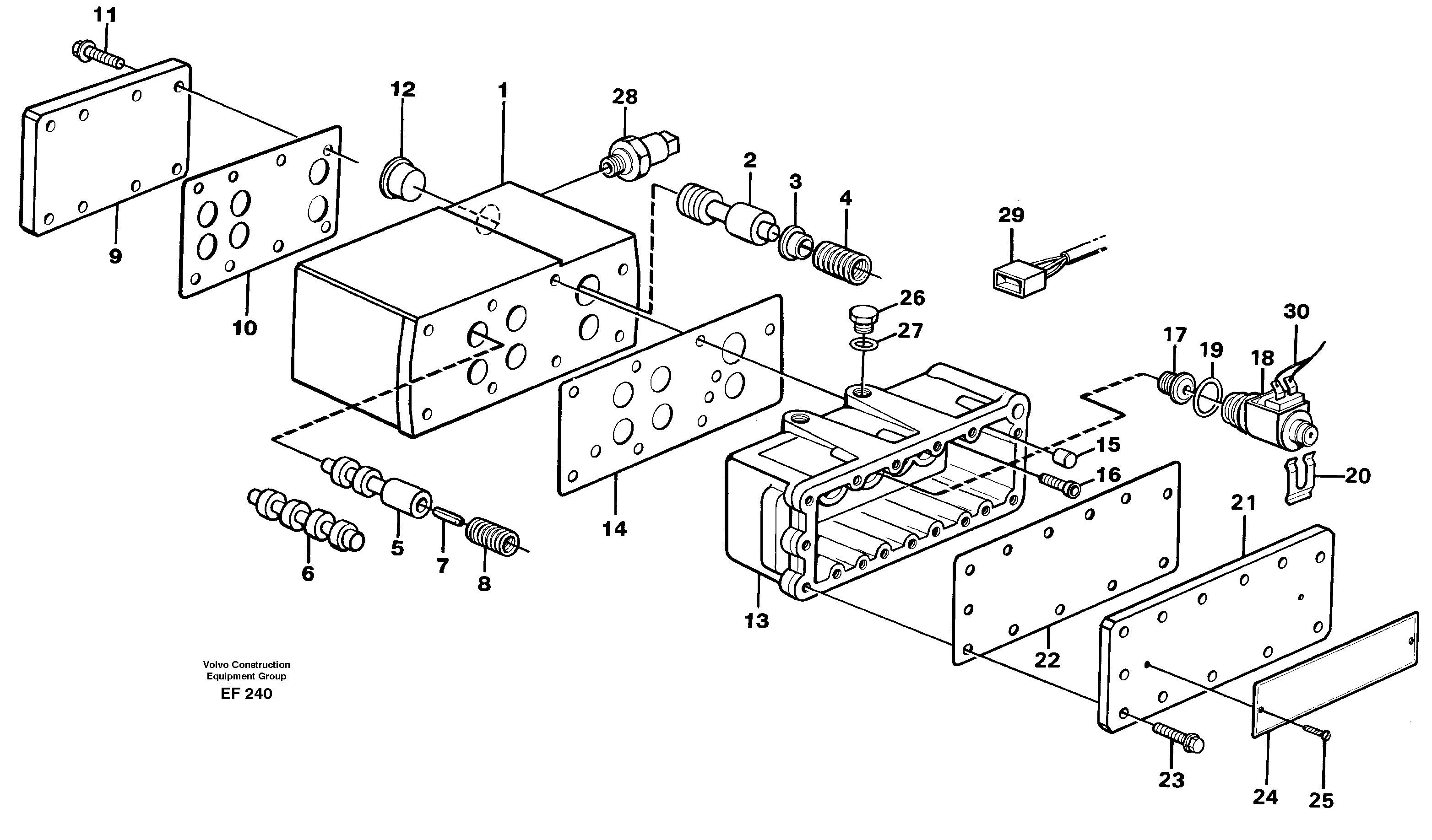 Gear changing unit — volvo parts diagram