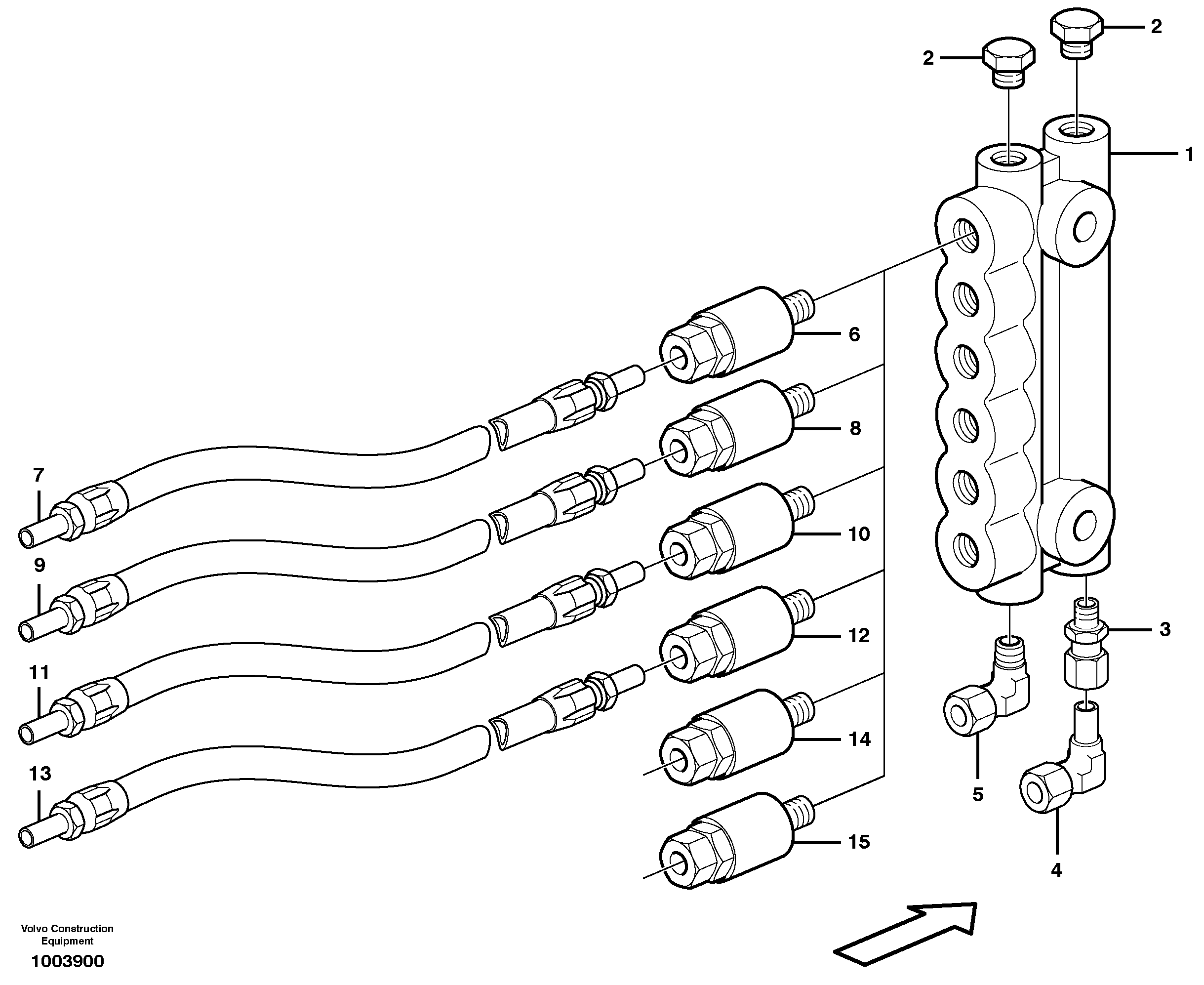 Distribution block, B4.  80444 — volvo parts diagram