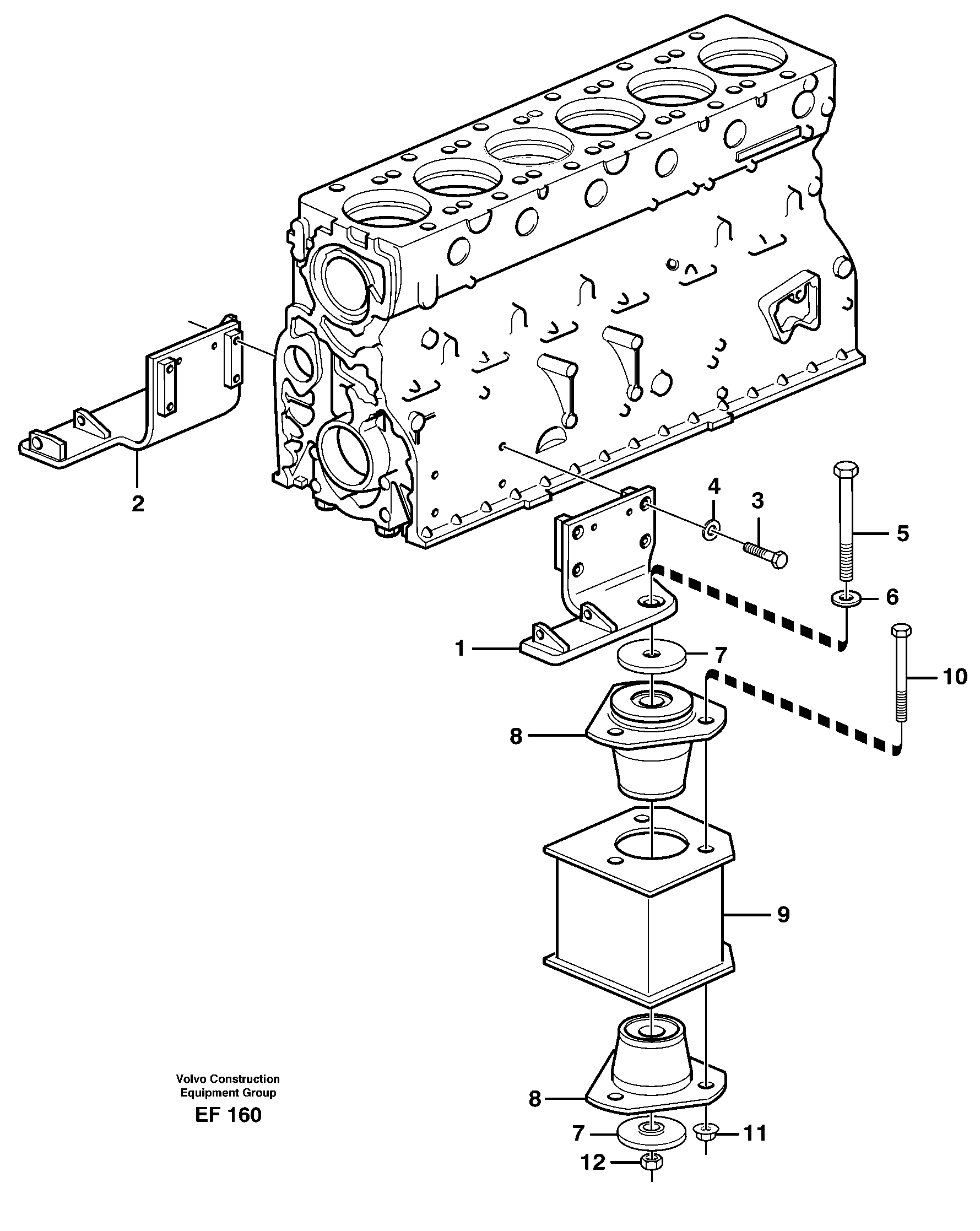 Engine mounting — volvo parts diagram