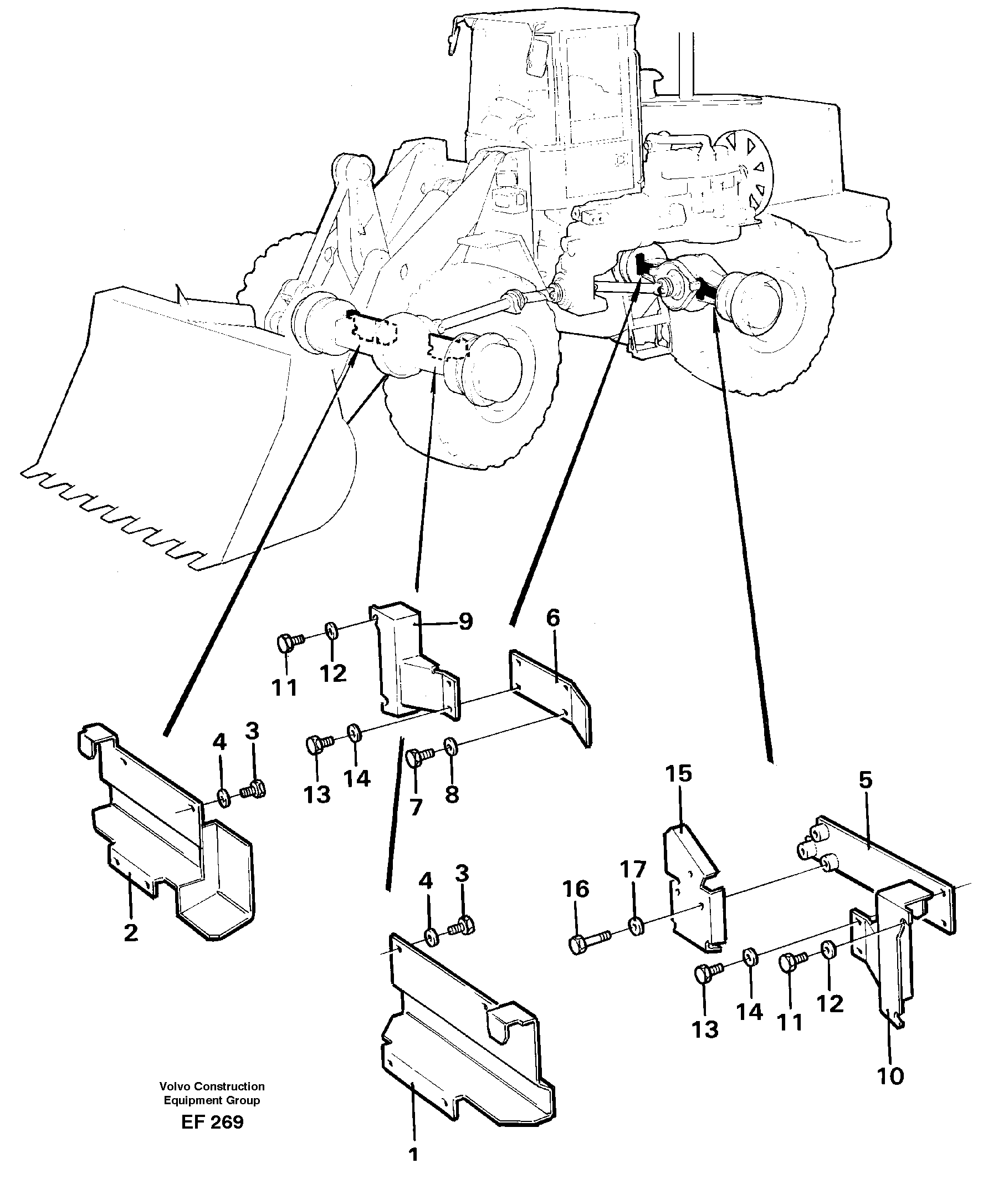 Protection, brake pipes — volvo parts diagram