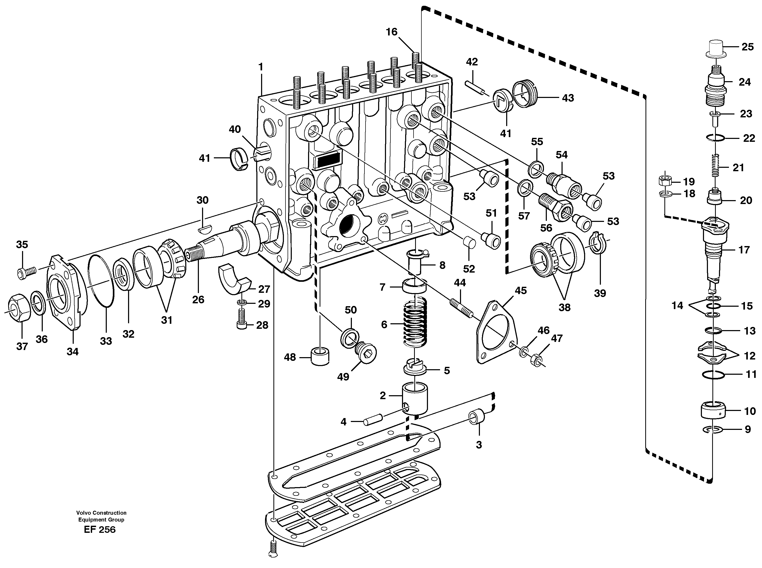 Injection pump — volvo parts diagram