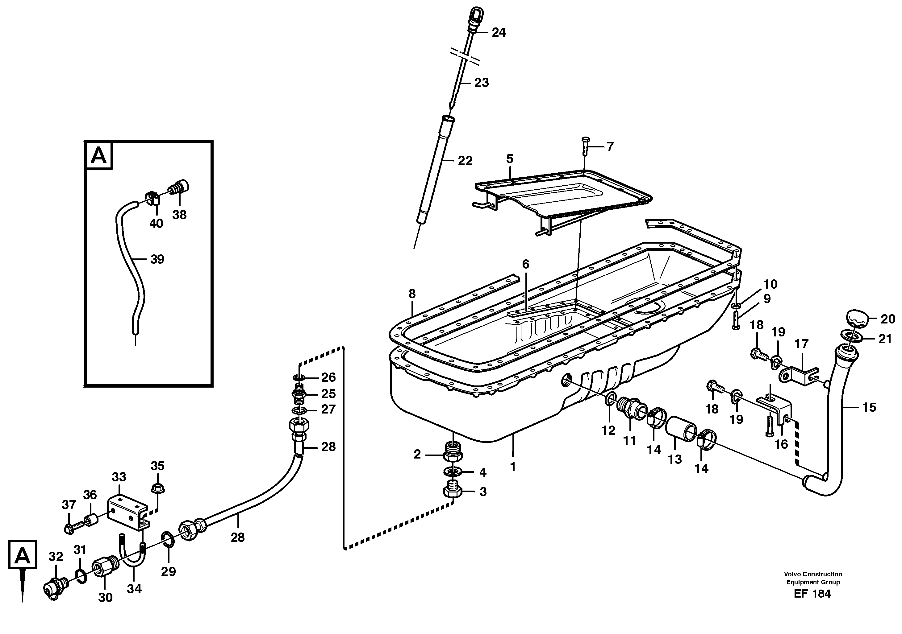 Oil sump — volvo parts diagram