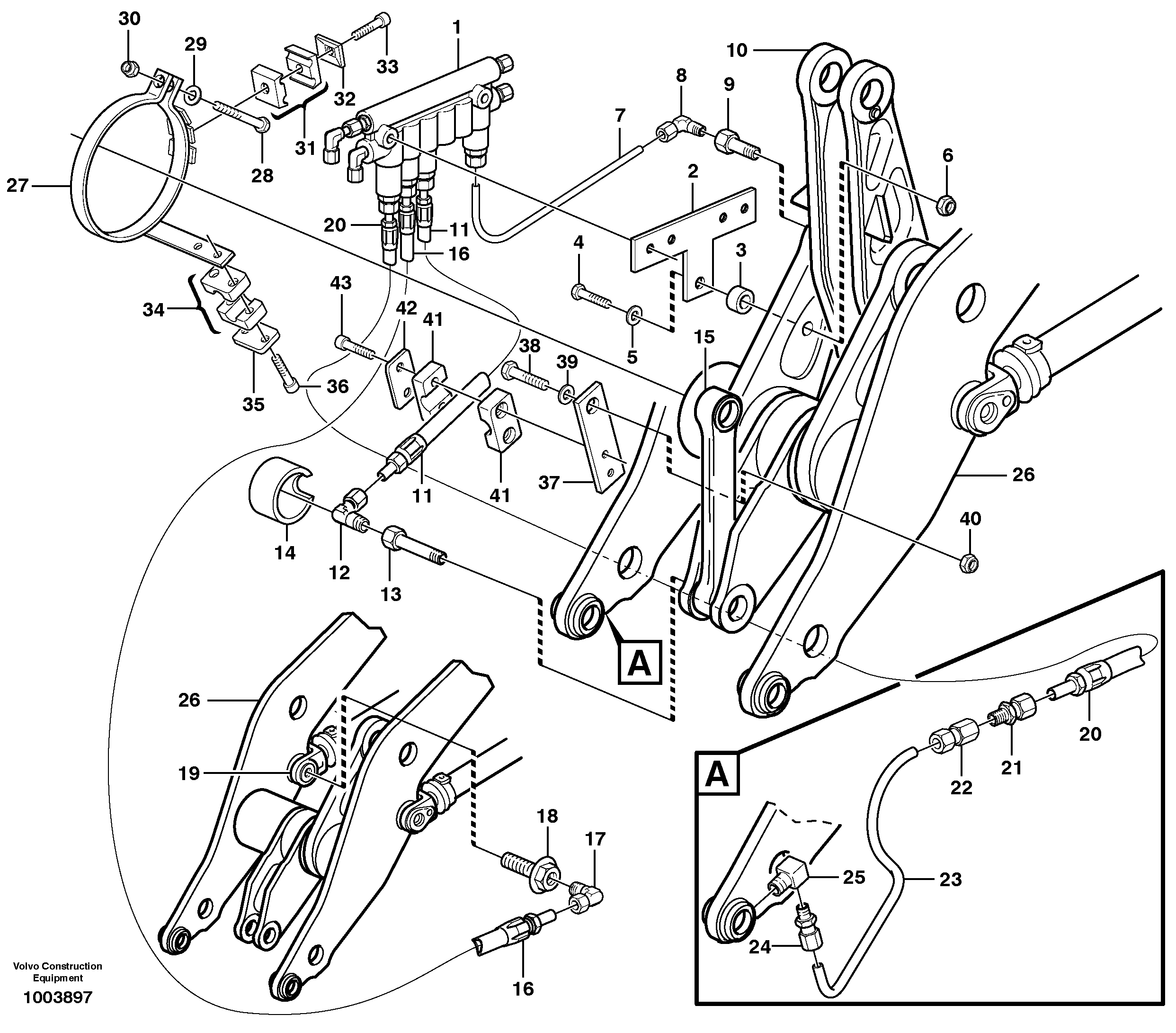 Distribution block, B3.  80444 — volvo parts diagram